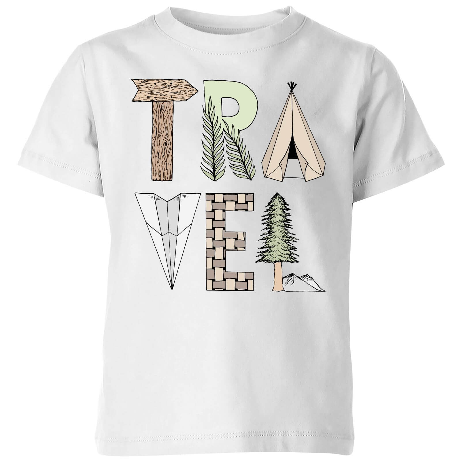 Barlena Travel Kids' T-Shirt - White - 5-6 Years - White