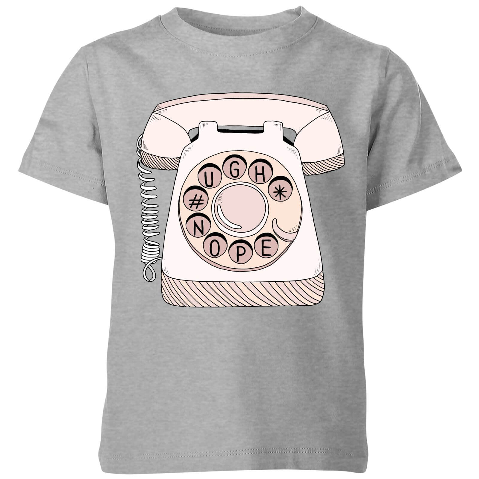 Barlena Phone Call Kids' T-Shirt - Grey - 9-10 Years - Grey