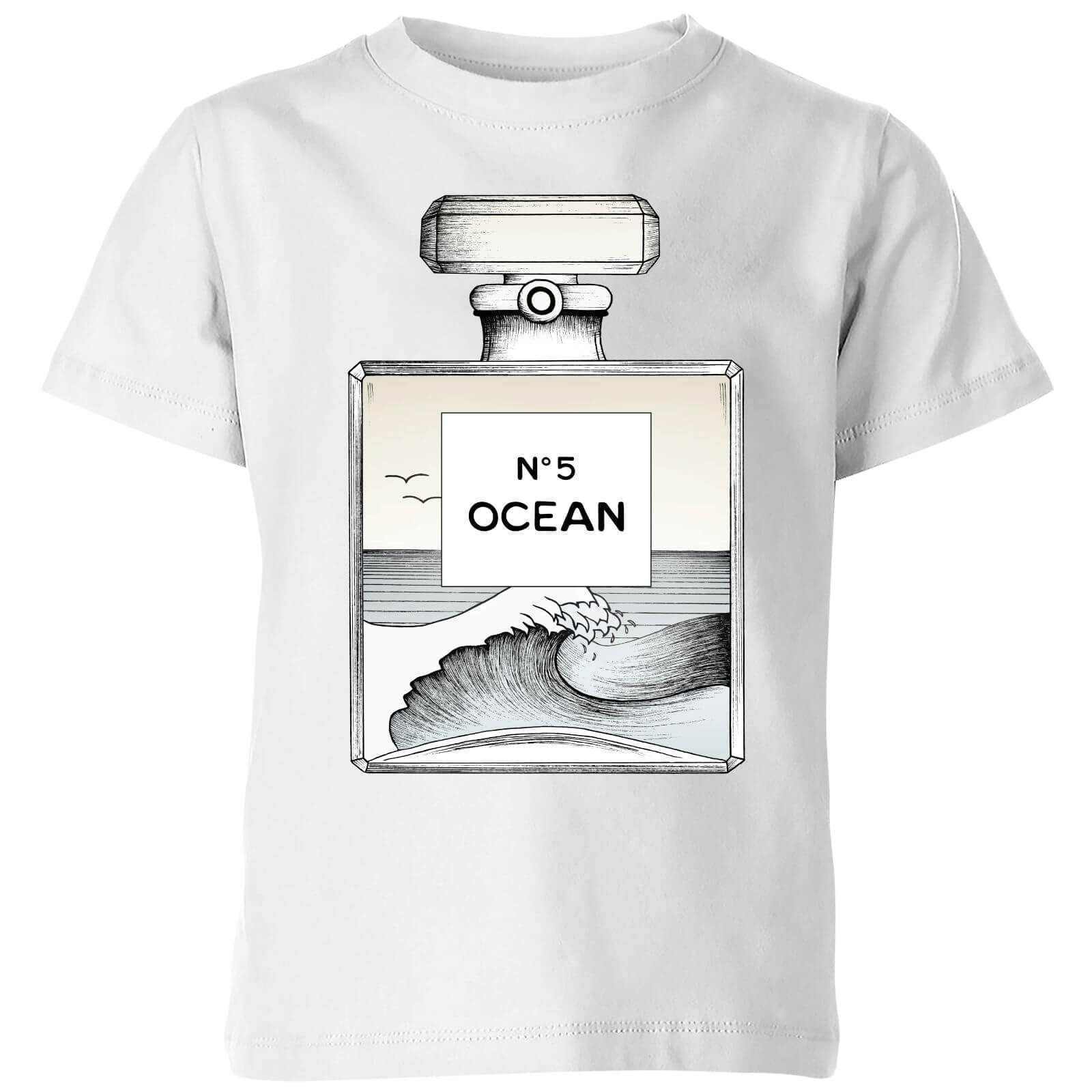 Barlena Ocean No5 Kids' T-Shirt - White - 7-8 Years - White