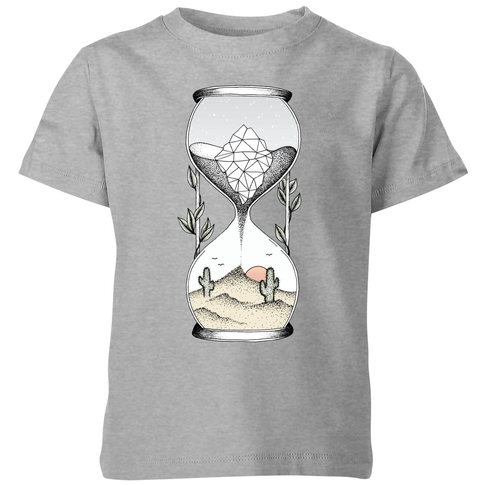 Barlena Time Is Running Out Kids' T-Shirt - Grey - 9-10 Years - Grey