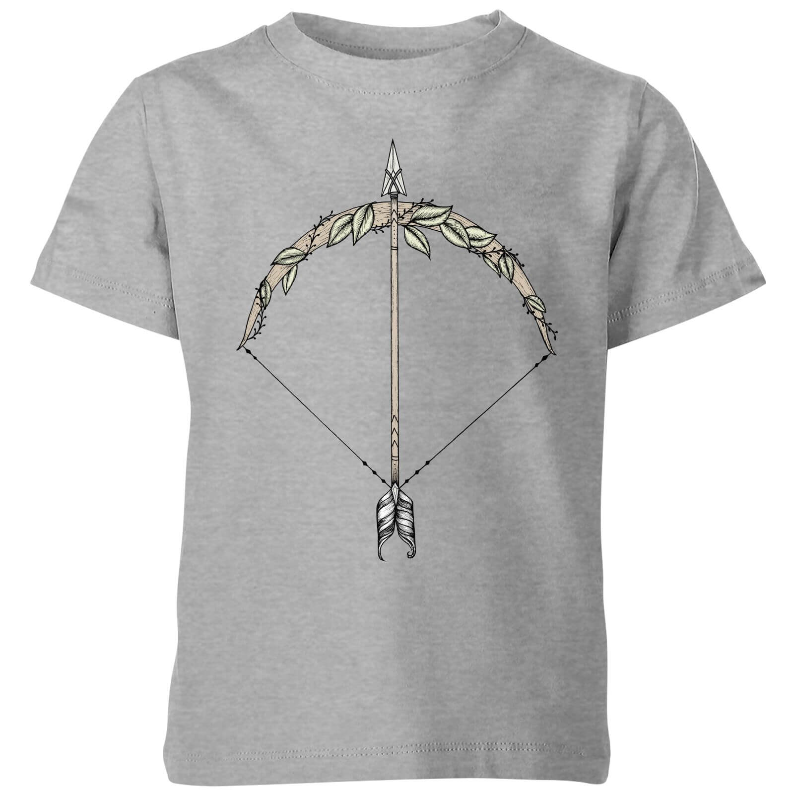 Barlena Bow and Arrow Kids' T-Shirt - Grey - 7-8 Years - Grey