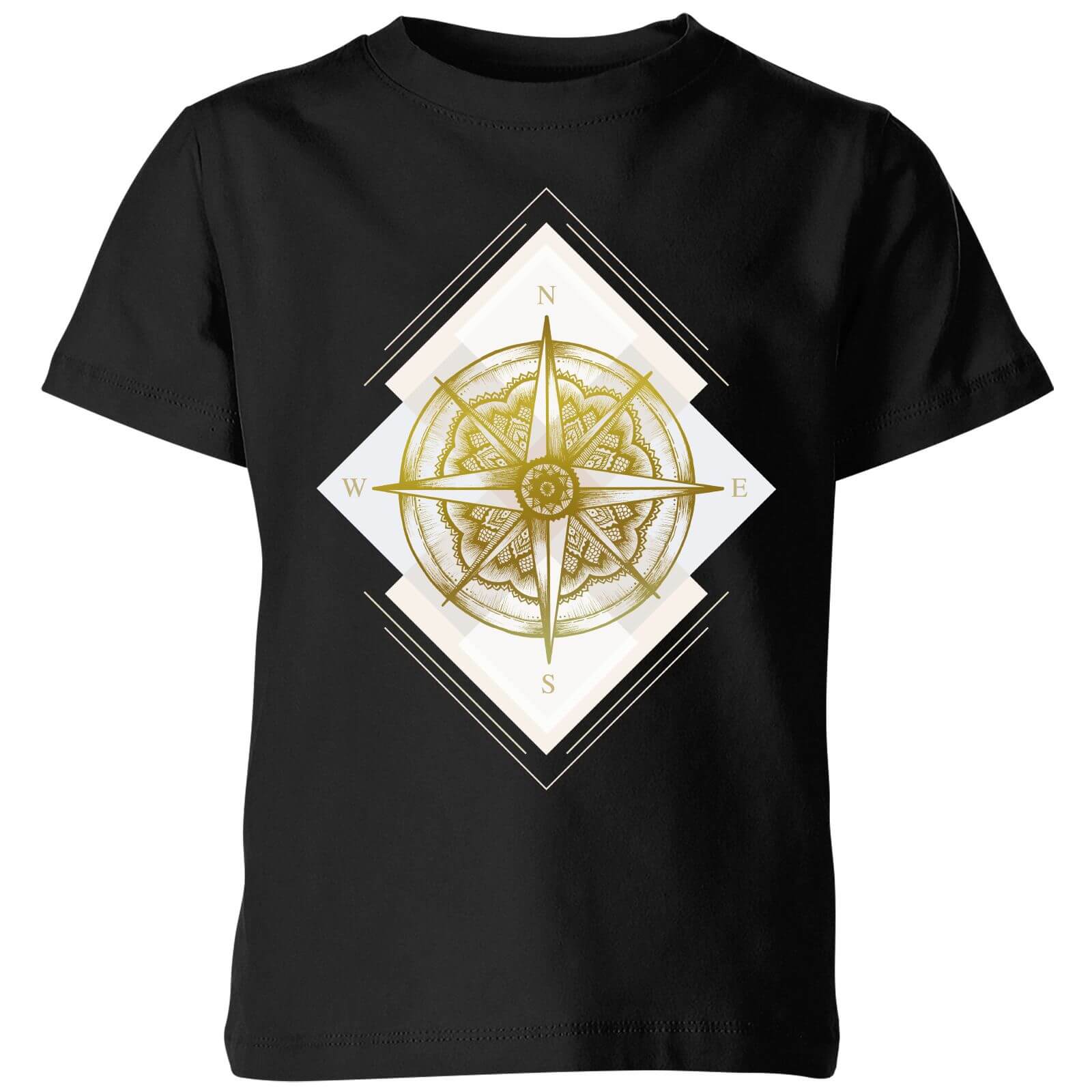 Barlena Compass Kids' T-Shirt - Black - 11-12 Years - Black