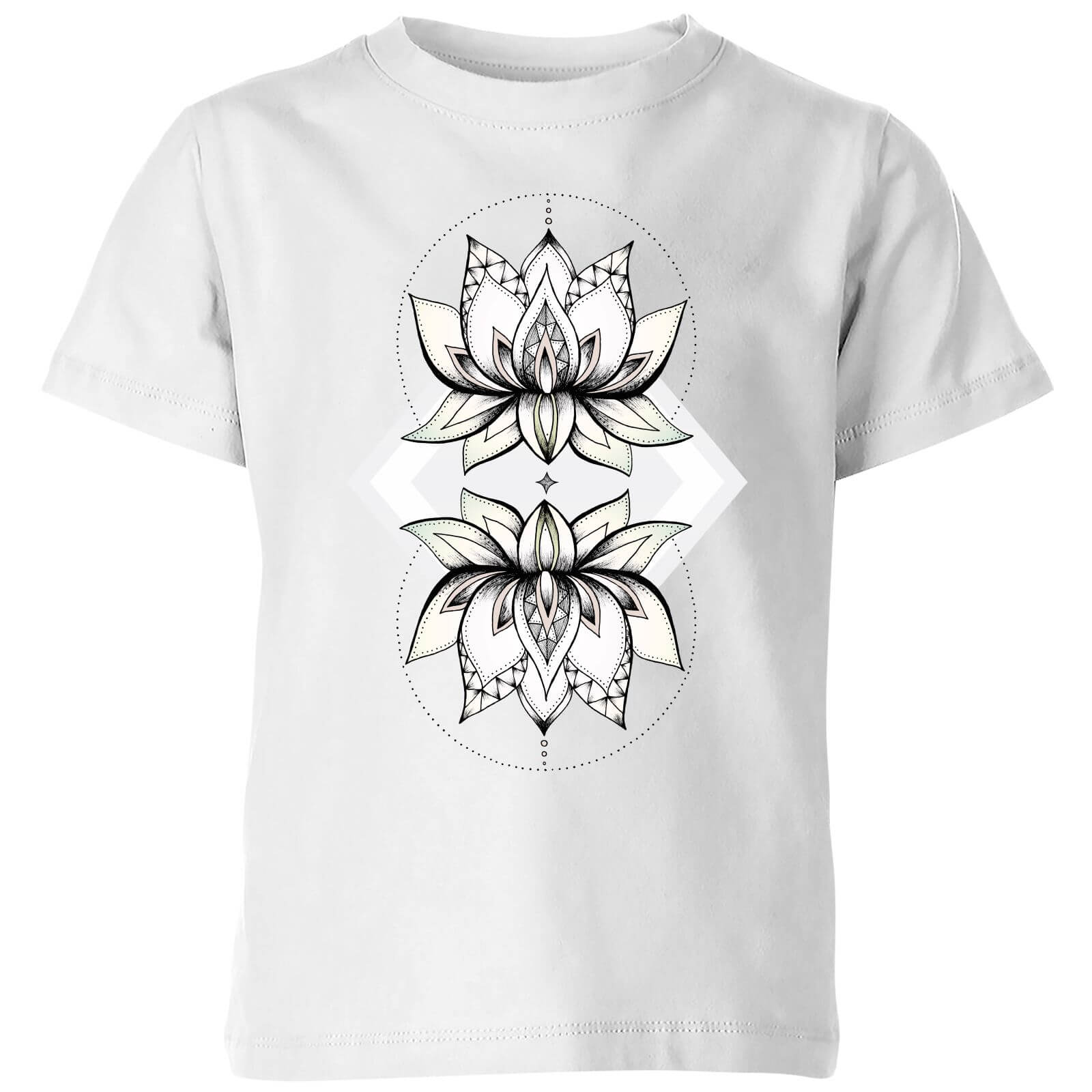 Barlena Lotus Kids' T-Shirt - White - 3-4 Years - White