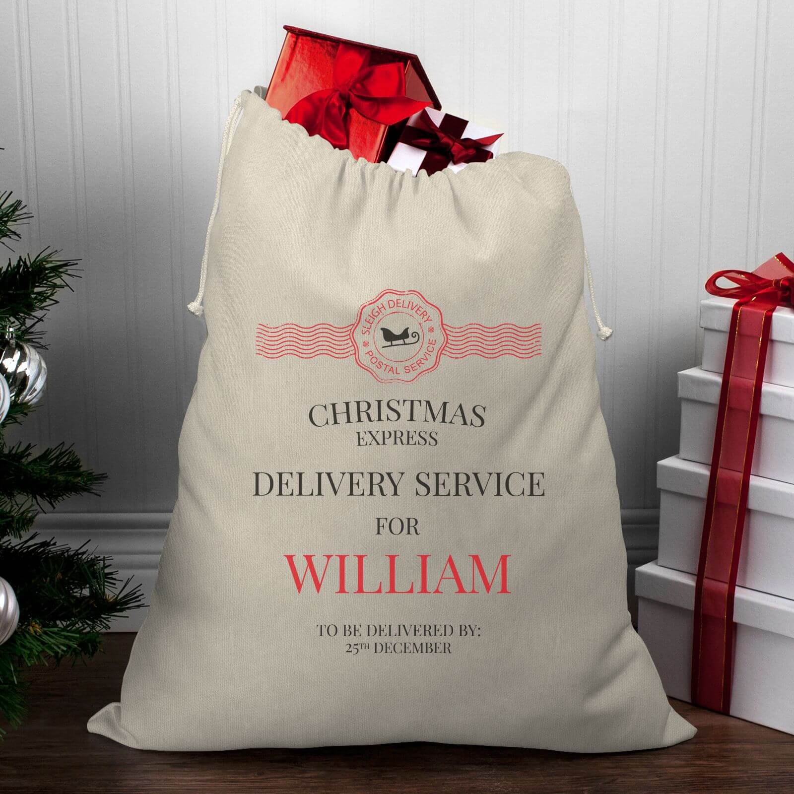 Christmas Delivery Service for Boys Christmas Santa Sack - William