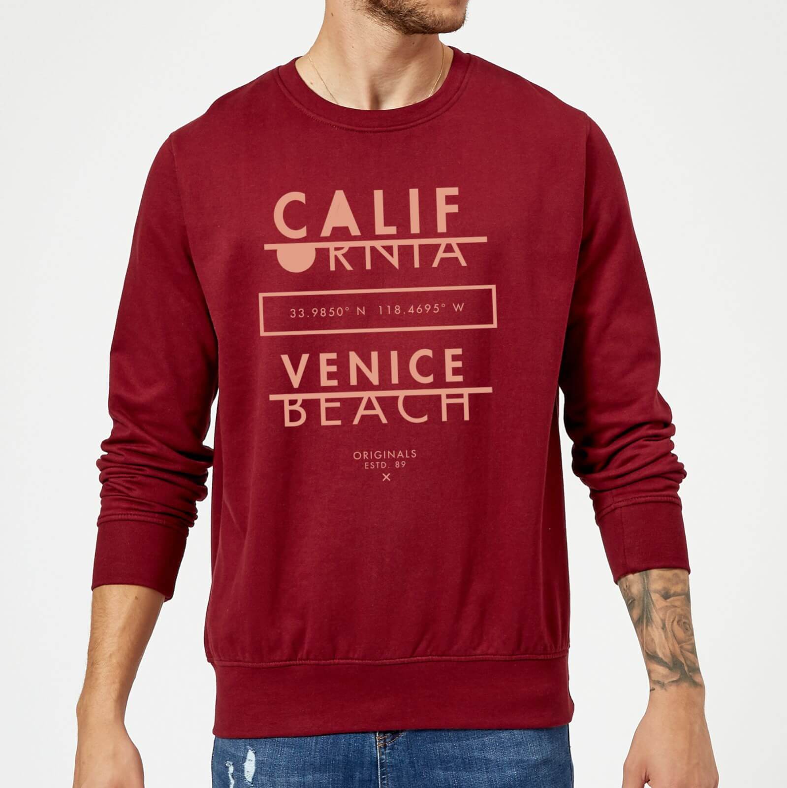 Venice Beach Sweatshirt - Burgundy - Xxl
