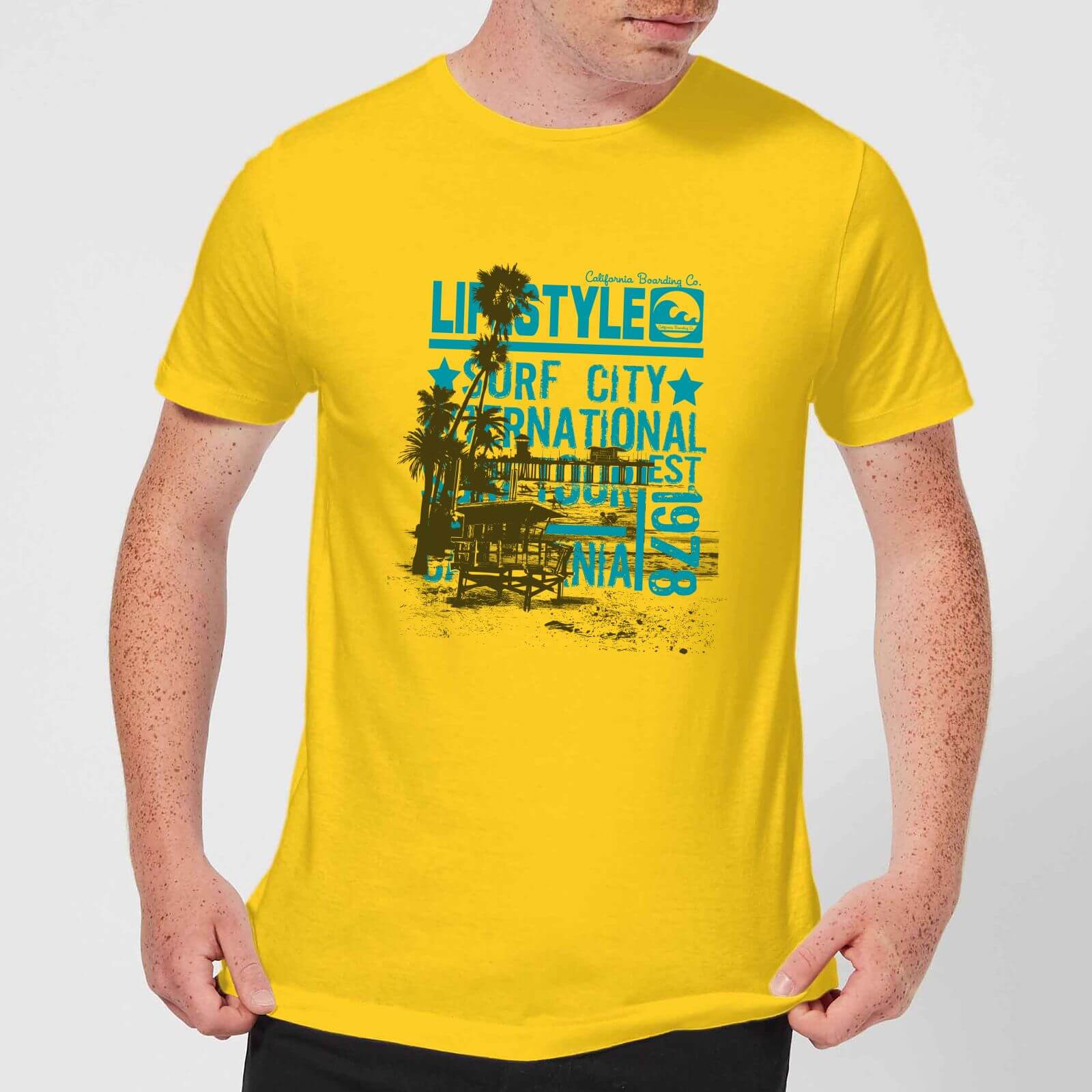 

Surf City Men's T-Shirt - Yellow - XS - Giallo