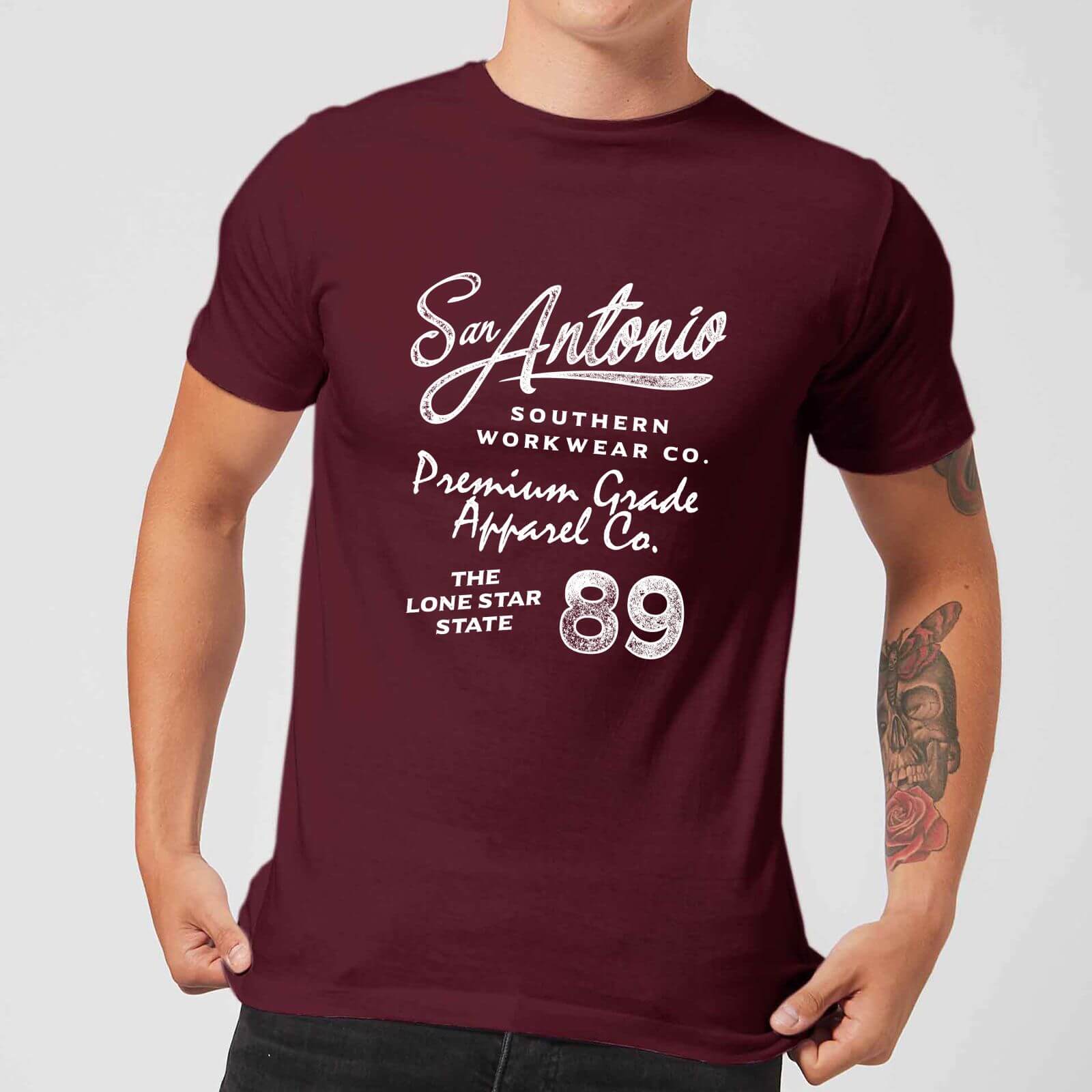 

San Antonio Men's T-Shirt - Burgundy - XS - Burgundy