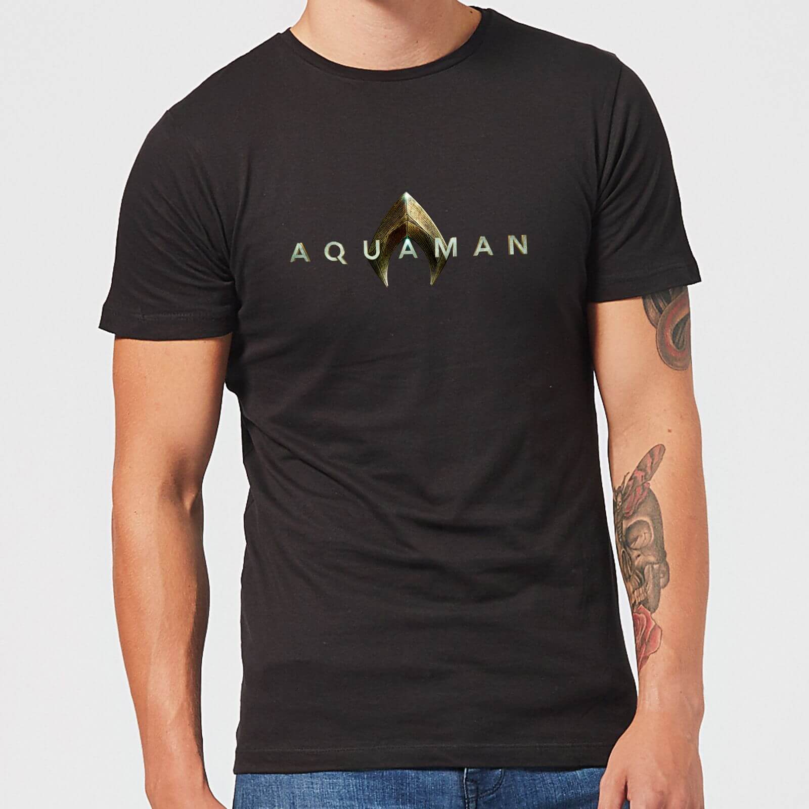 aquaman title men's t-shirt - black - xxl