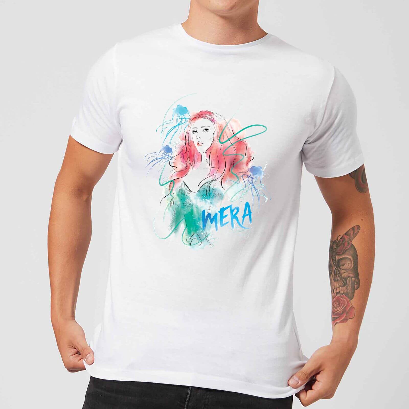 

Aquaman Mera Men's T-Shirt - White - 5XL - Blanc