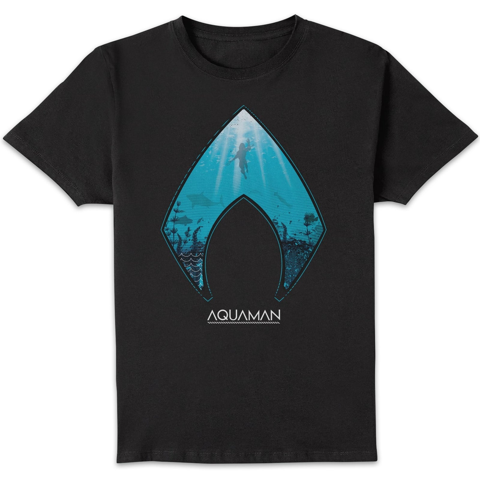 Original Hero Aquaman Deep Men's T-Shirt - Black - Xl