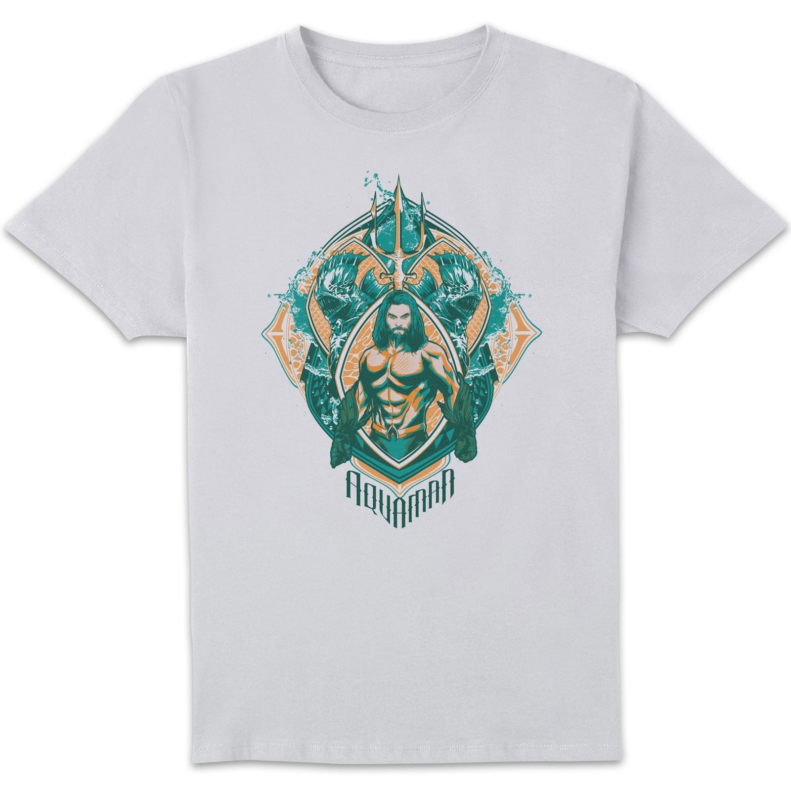 Aquaman Seven Kingdoms Men's T-Shirt - White - L
