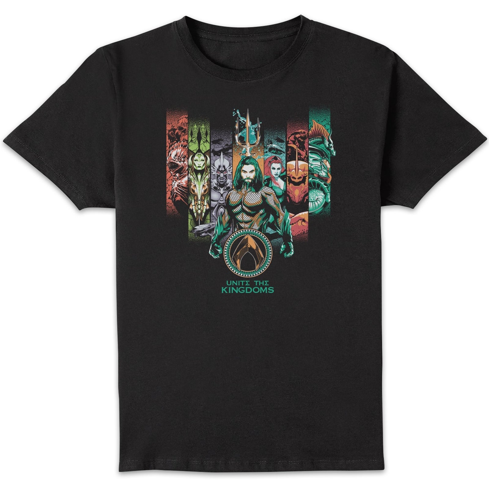 Aquaman Unite The Kingdoms Men's T-Shirt - Black - 5XL