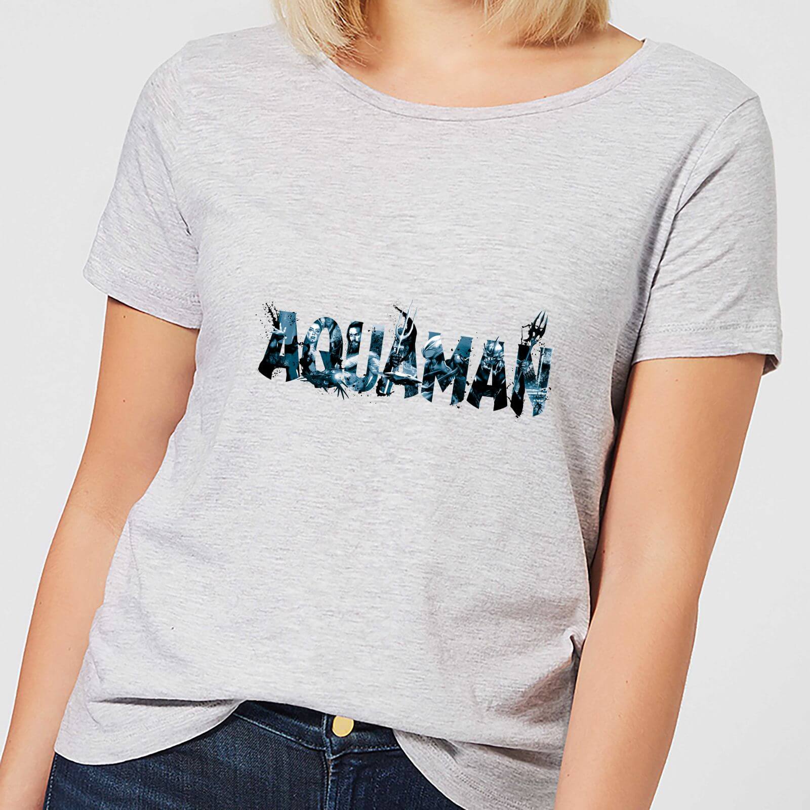 Image of Aquaman Chest Logo Damen T-Shirt - Grau - M - Grau