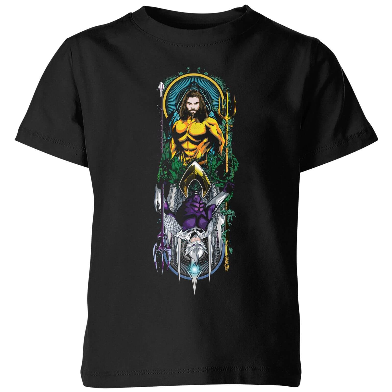 

Aquaman and Ocean Master Kids' T-Shirt - Black - 3-4 Anni - Nero
