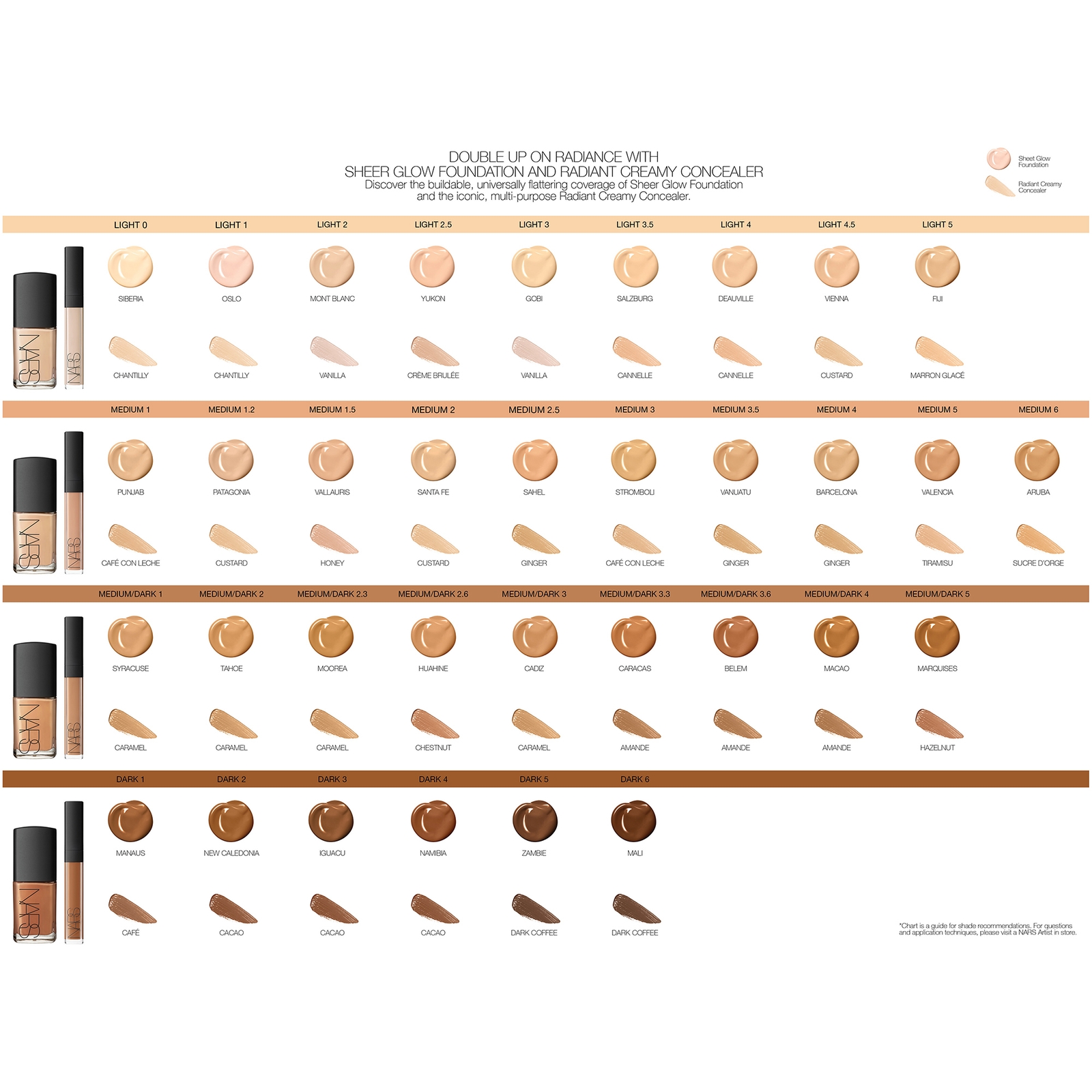 Thumbnail - NARS Cosmetics Sheer Glow Foundation - verschiedene Töne - Oslo