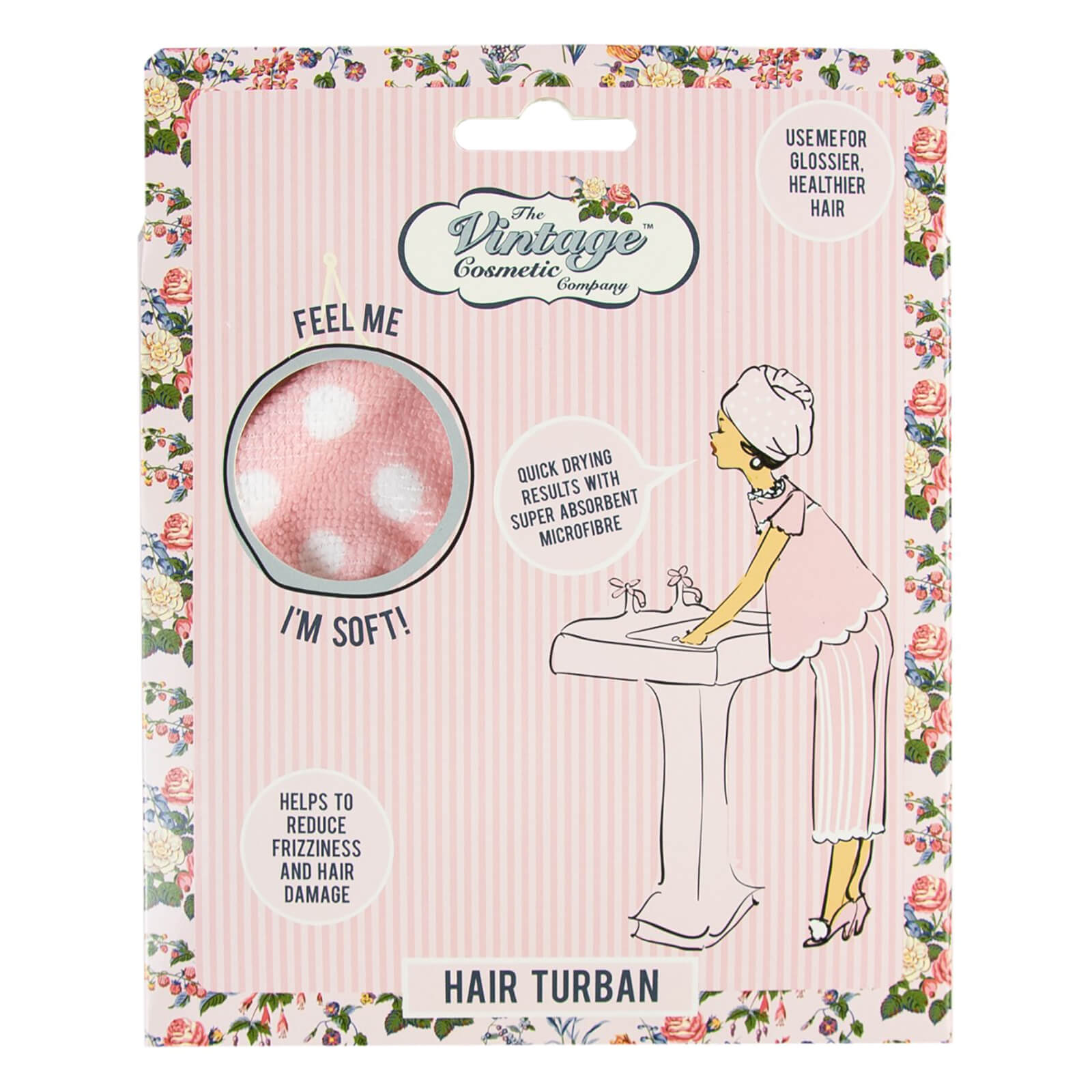 The Vintage Cosmetic Company Hair Turban - Pink Polka Dot