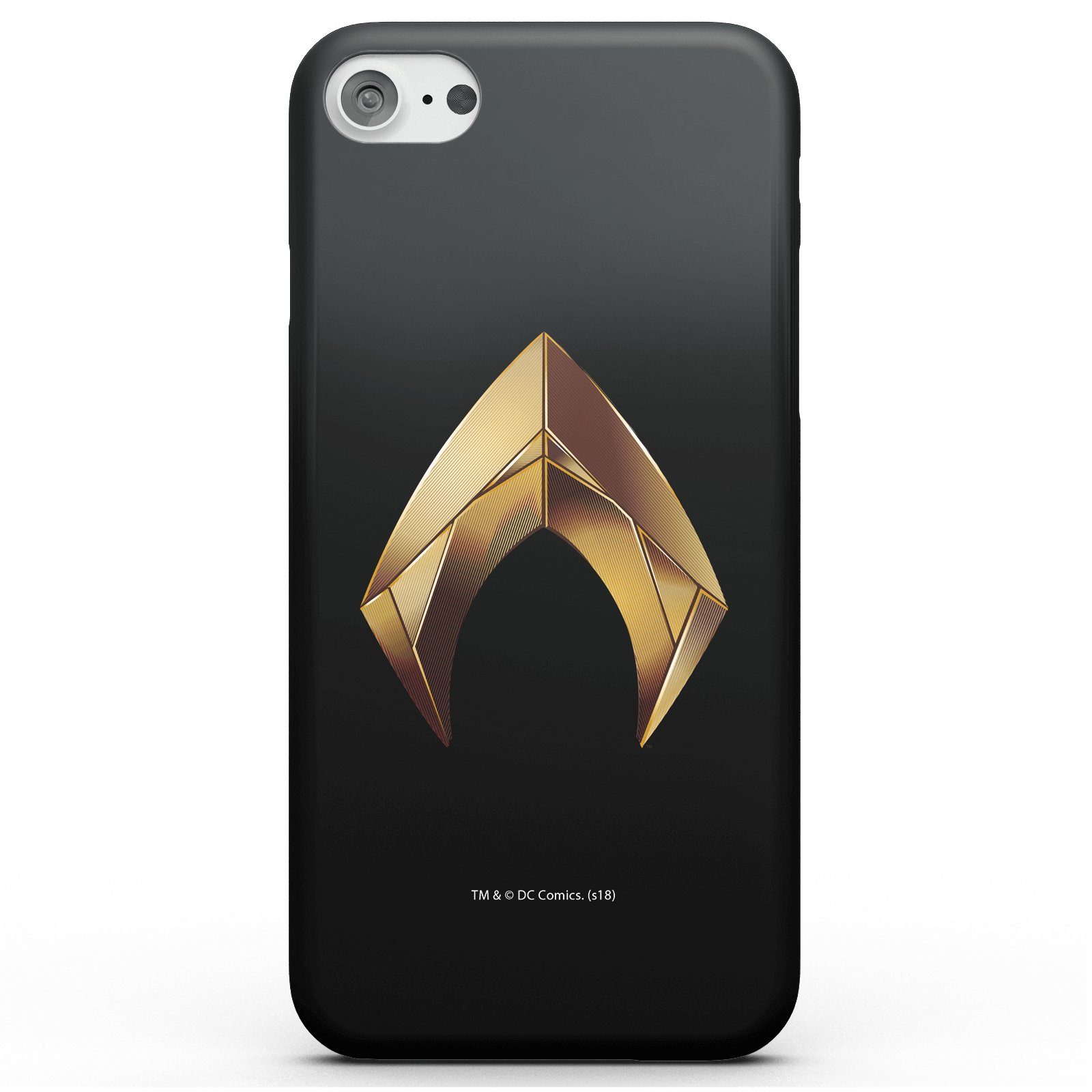 cover telefono aquaman gold logo per iphone e android - samsung s10 - custodia a scatto - opaca