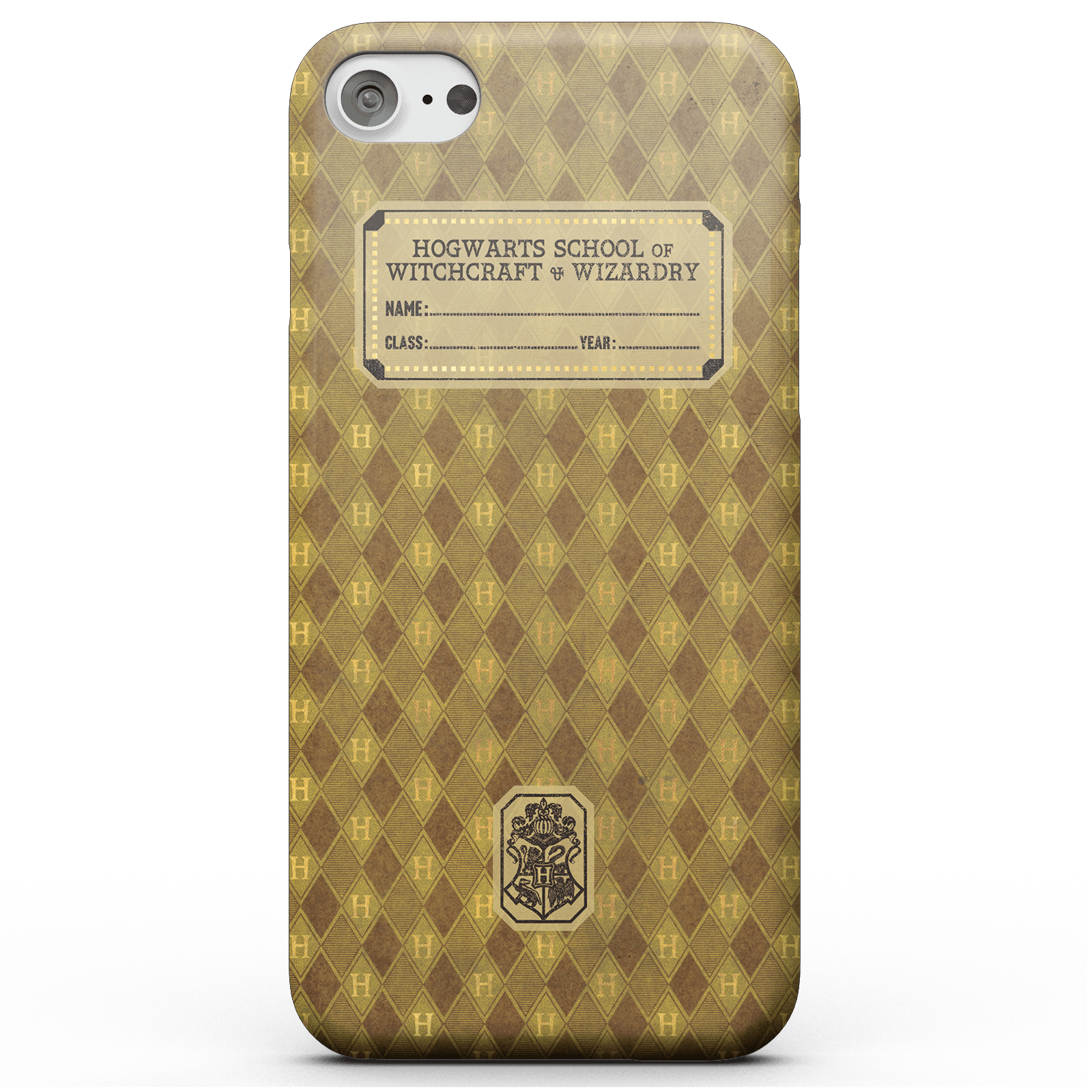 Coque Smartphone Cahier Poufsouffle - Harry Potter pour iPhone et Android - Samsung S10 - Coque Simple Matte