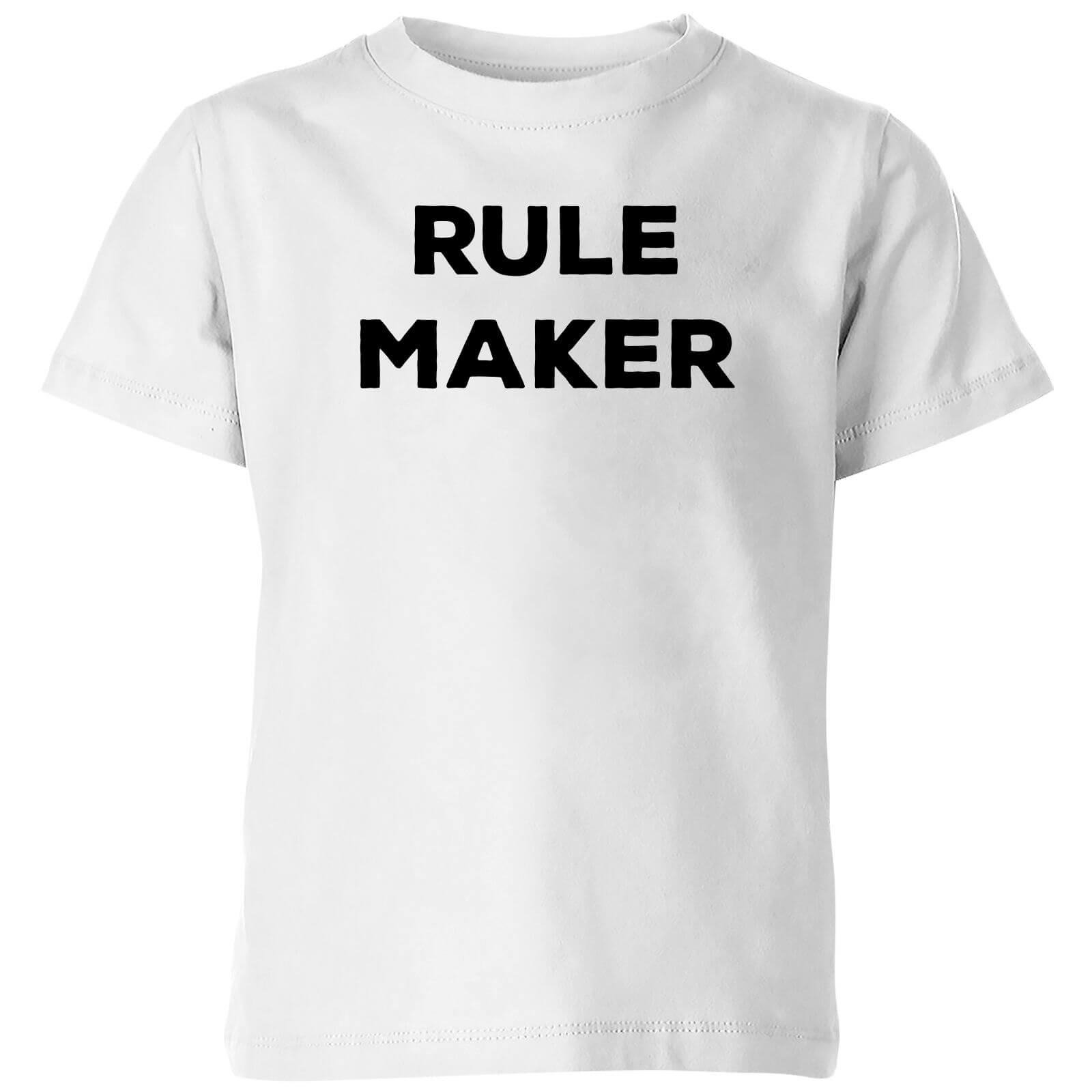 Rule Maker Kids' T-Shirt - White - 9-10 Years - White