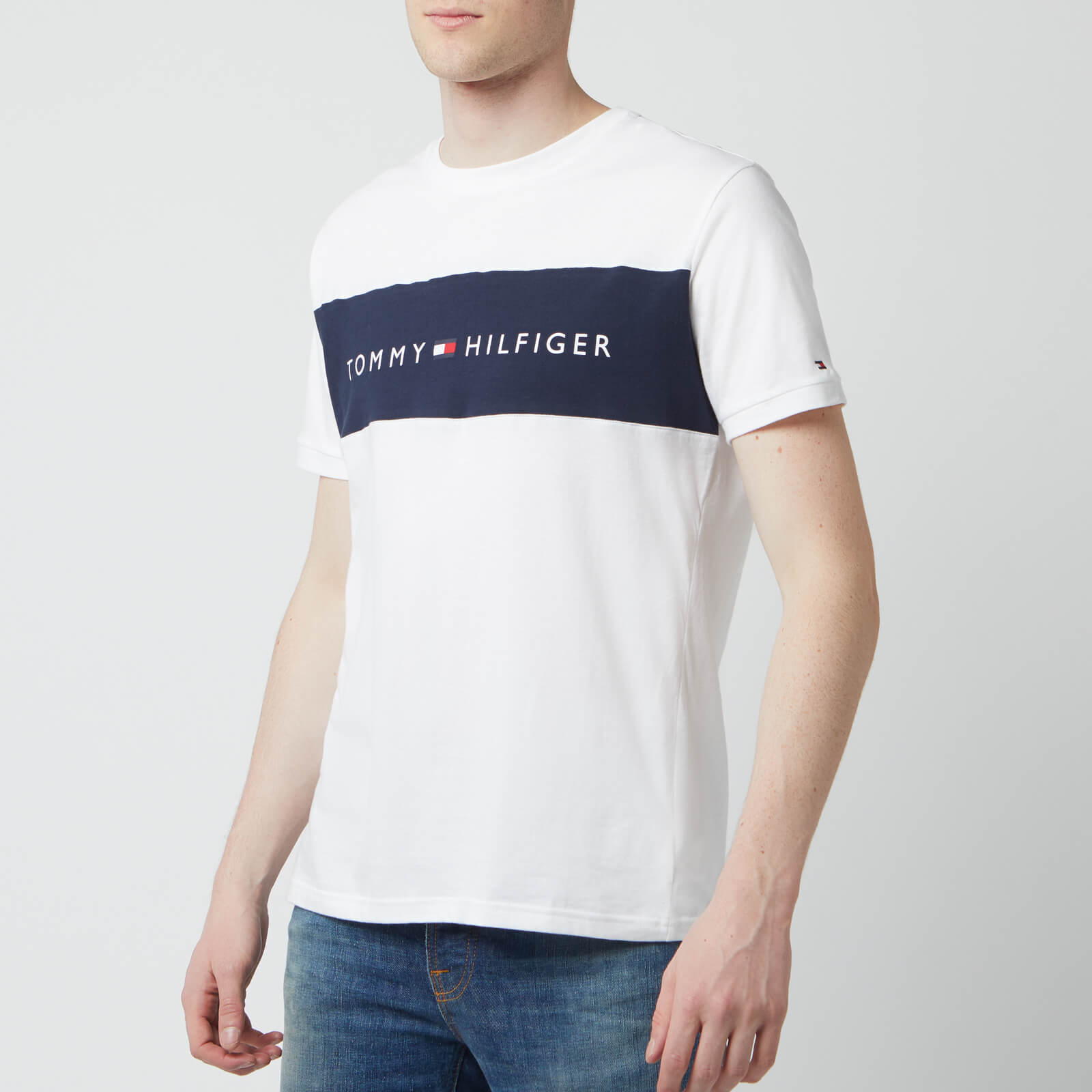 Tommy Hilfiger Men's Chest Logo T-Shirt - White - L