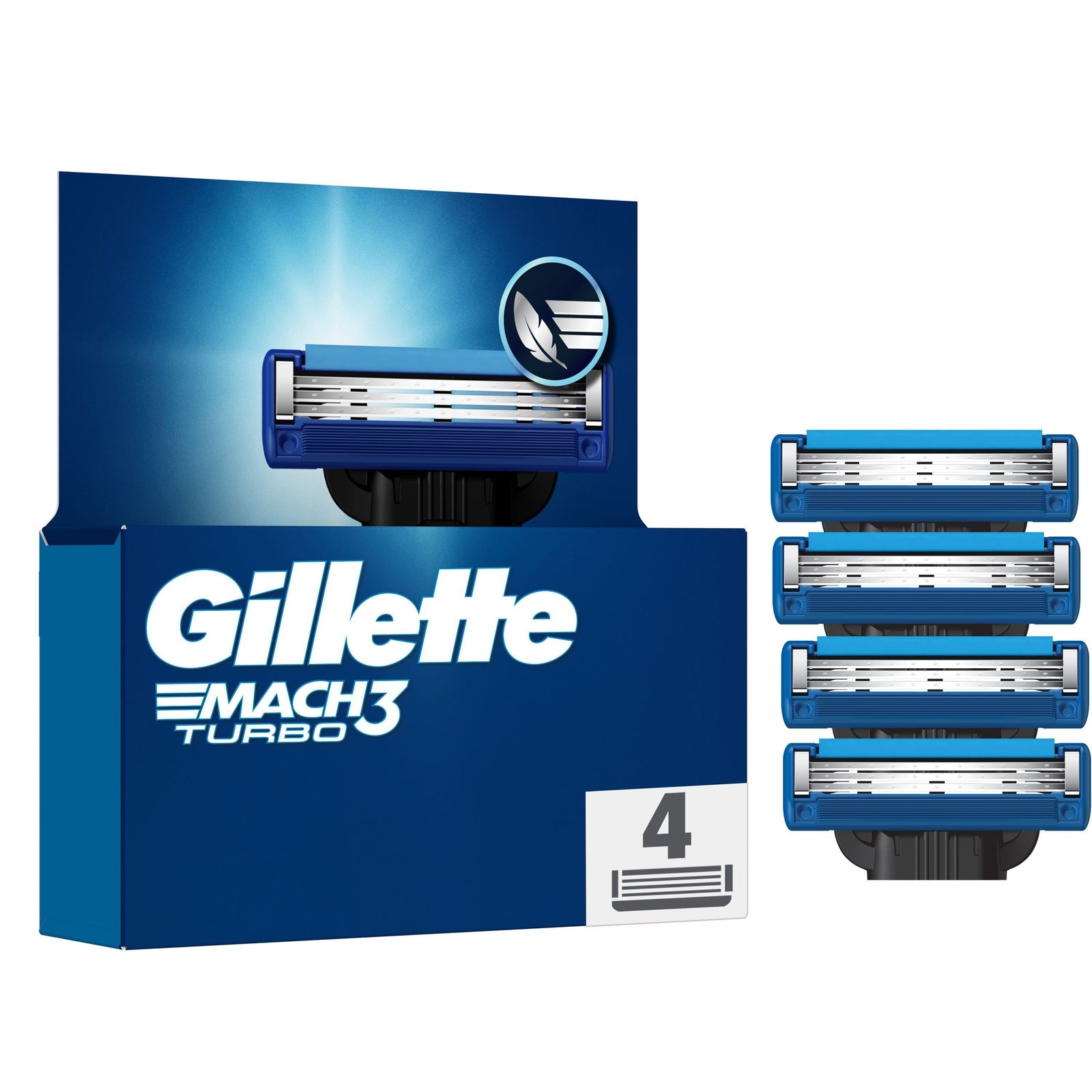 Gillette Mach3 Turbo 3D Razor Blades (4 Pack) - 4 Pack