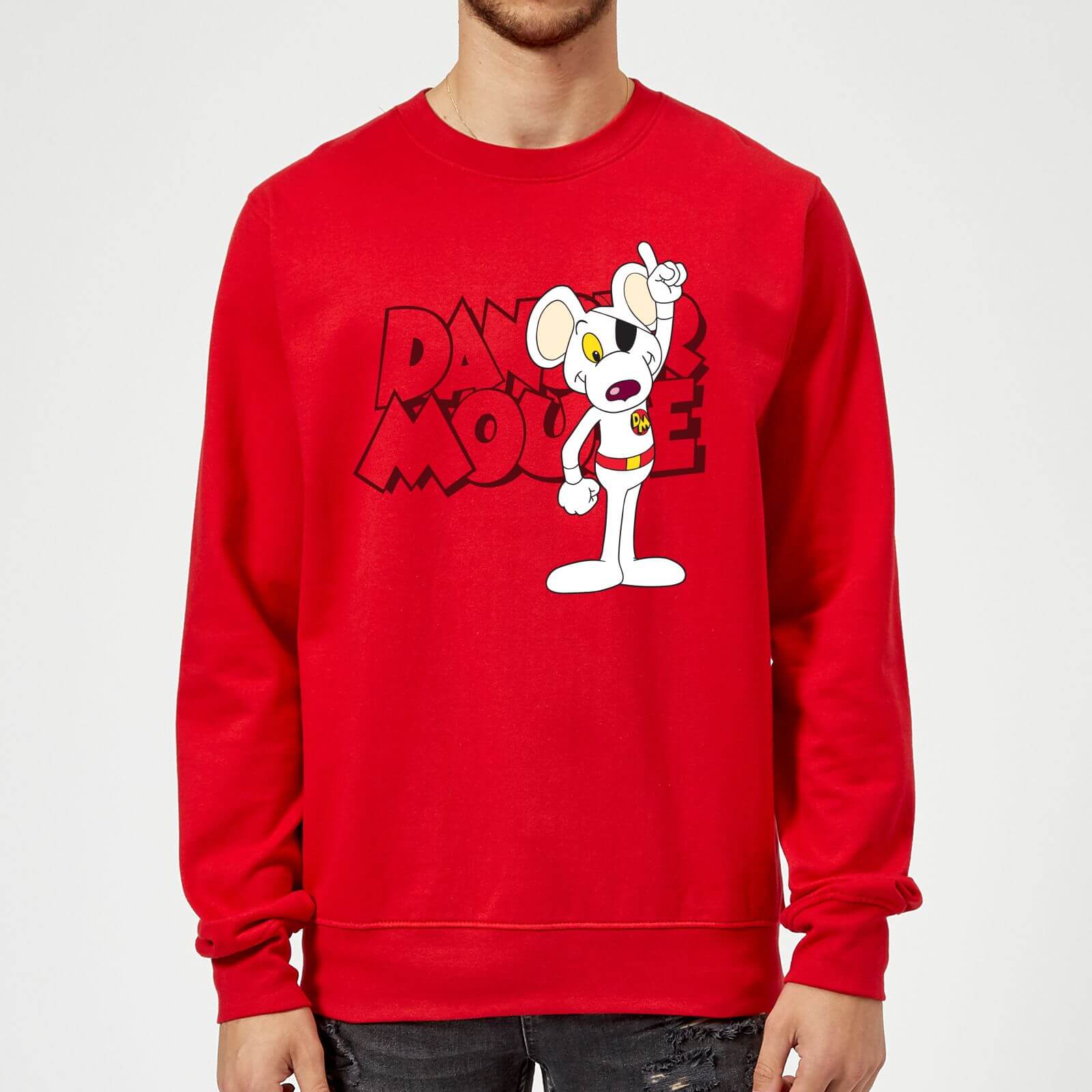 Danger Mouse Pose Sweatshirt - Rot - M - Rot