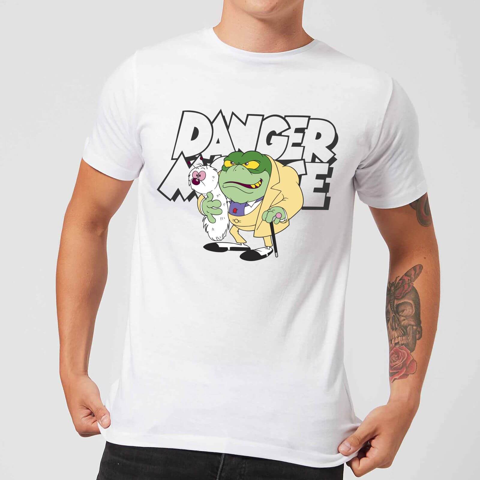 Danger Mouse Greenback Herren T-Shirt - Weiß - L - Weiß