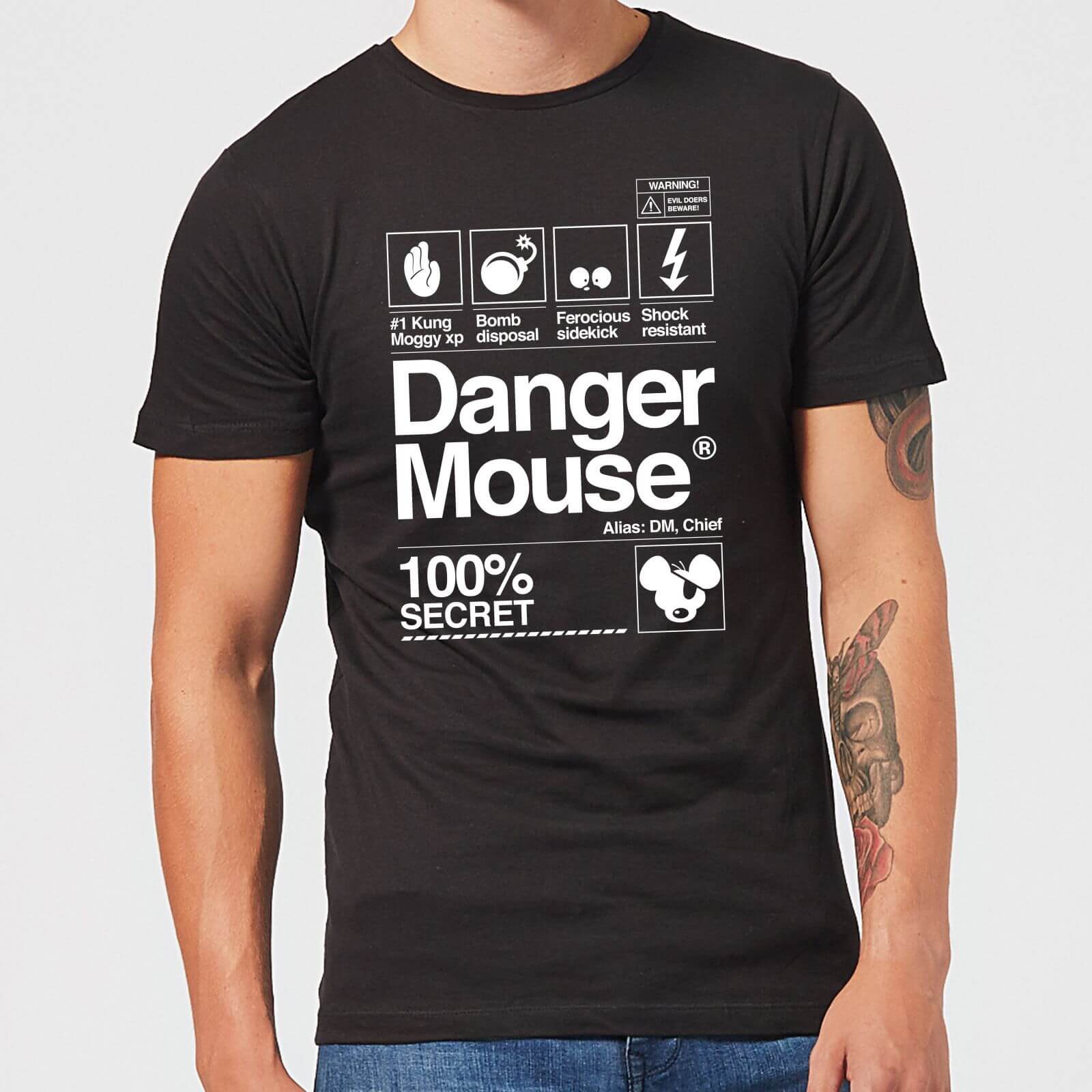 Danger Mouse 100% Secret Herren T-Shirt - Schwarz - L - Schwarz