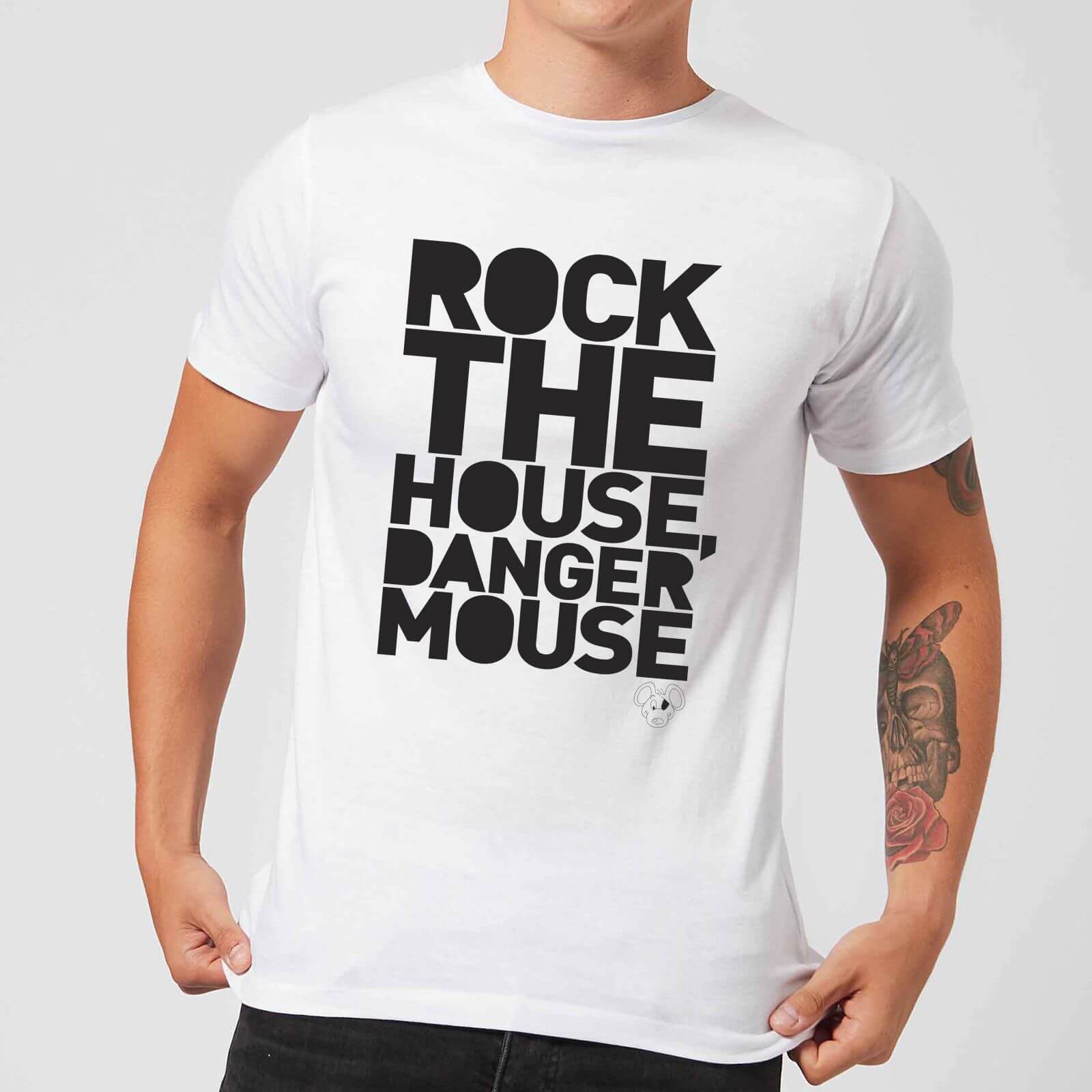 Danger Mouse Rock The House Herren T-Shirt - Weiß - L - Weiß