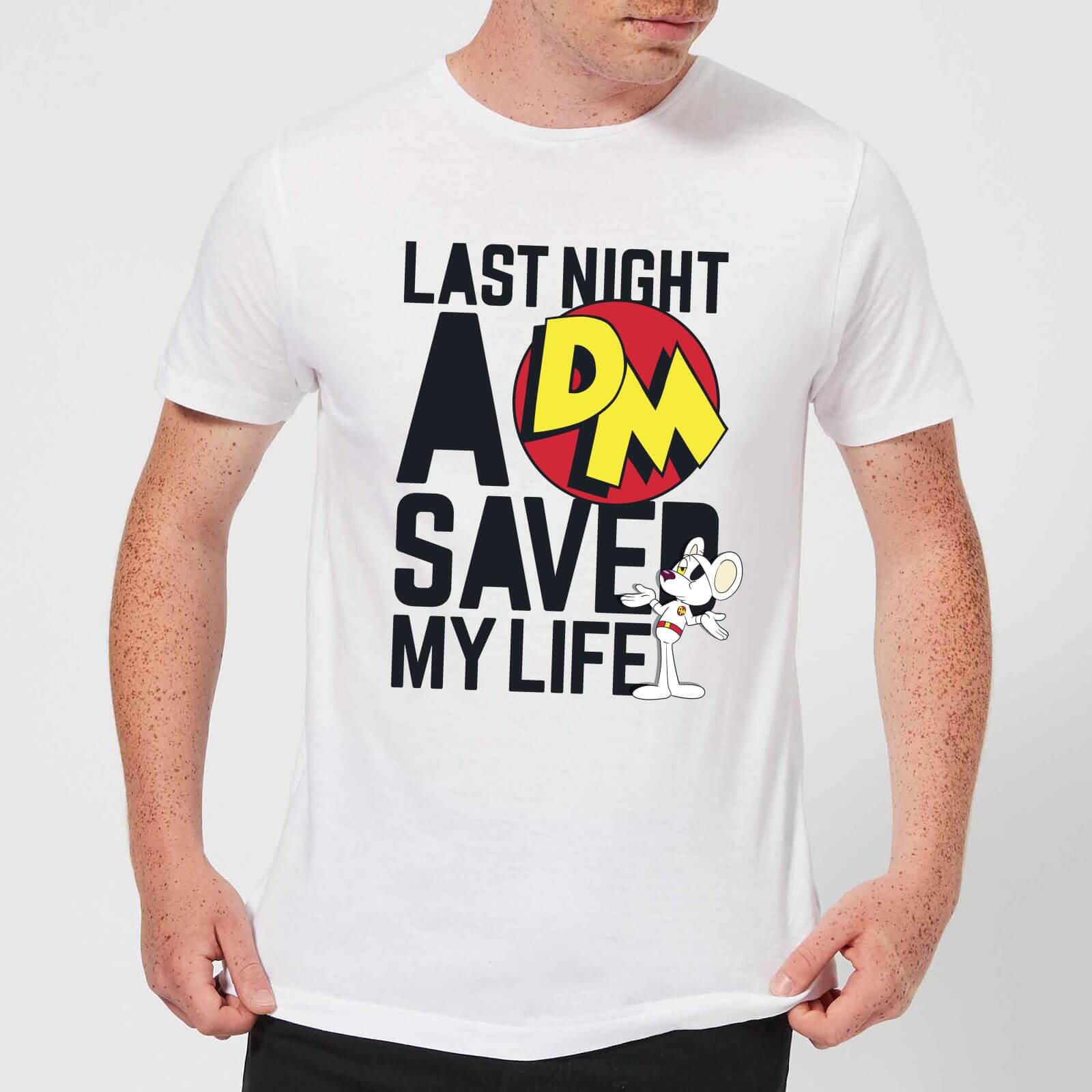 Danger Mouse Last Night A DM Saved My Life Herren T-Shirt - Weiß - L - Weiß
