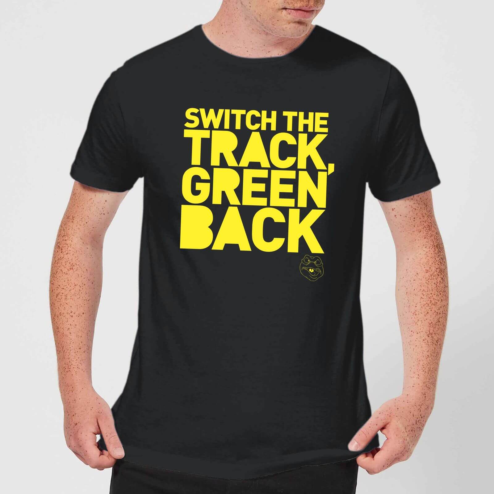 Danger Mouse Switch The Track Green Back Herren T-Shirt - Schwarz - M - Schwarz