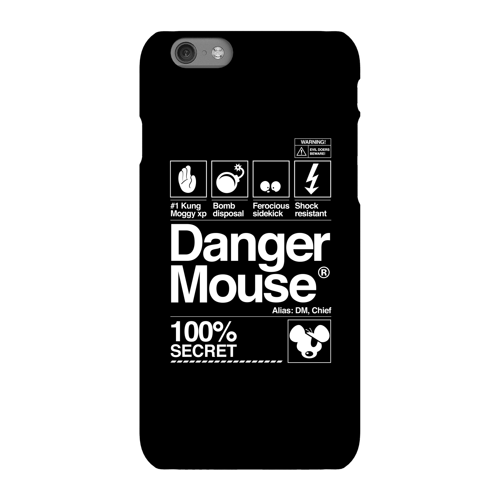 Danger Mouse 100% Secret Phone Case for iPhone and Android - iPhone 6S - Snap Case - Matte