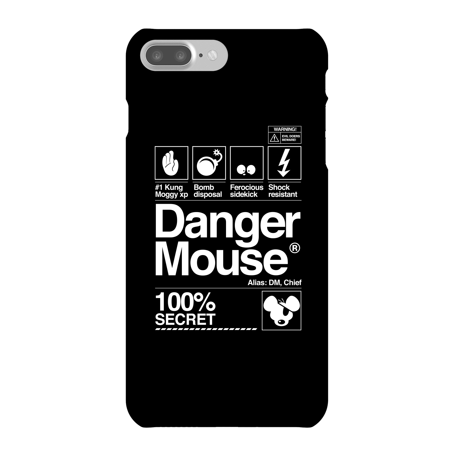 Danger Mouse 100% Secret Phone Case for iPhone and Android - iPhone 7 Plus - Snap Case - Matte