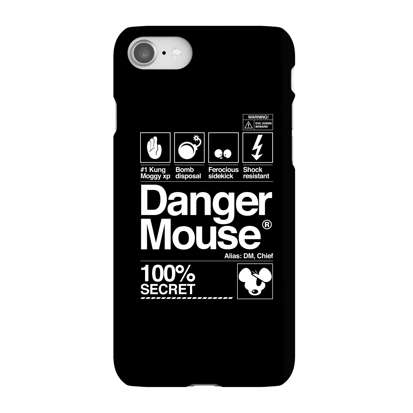 Danger Mouse 100% Secret Phone Case for iPhone and Android - iPhone 8 - Snap Case - Matte
