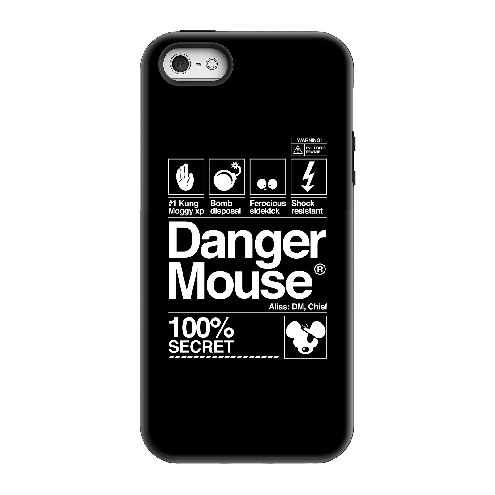 Danger Mouse 100% Secret Phone Case for iPhone and Android - iPhone 5/5s - Tough Case - Matte