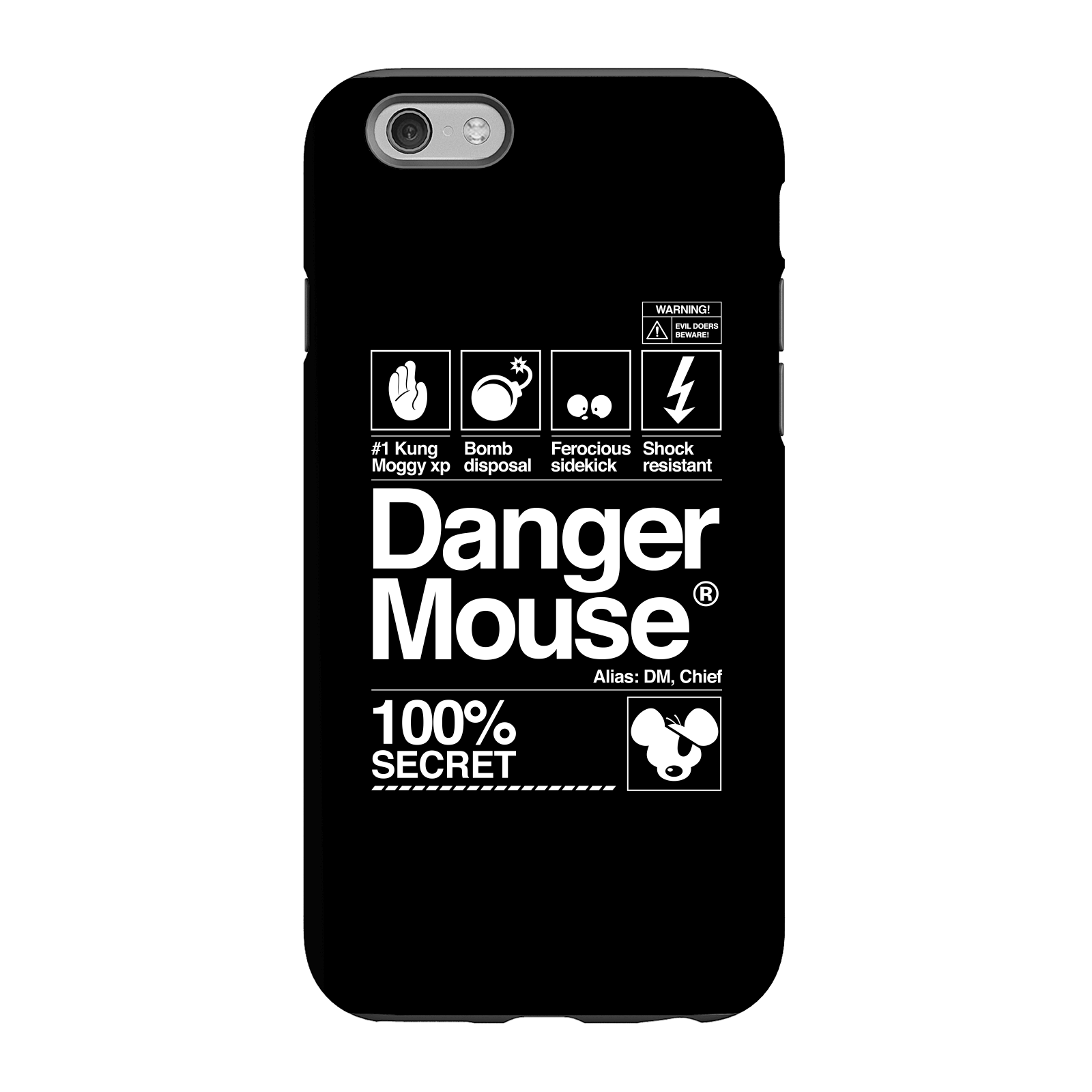 Danger Mouse 100% Secret Phone Case for iPhone and Android - iPhone 6 - Tough Case - Matte
