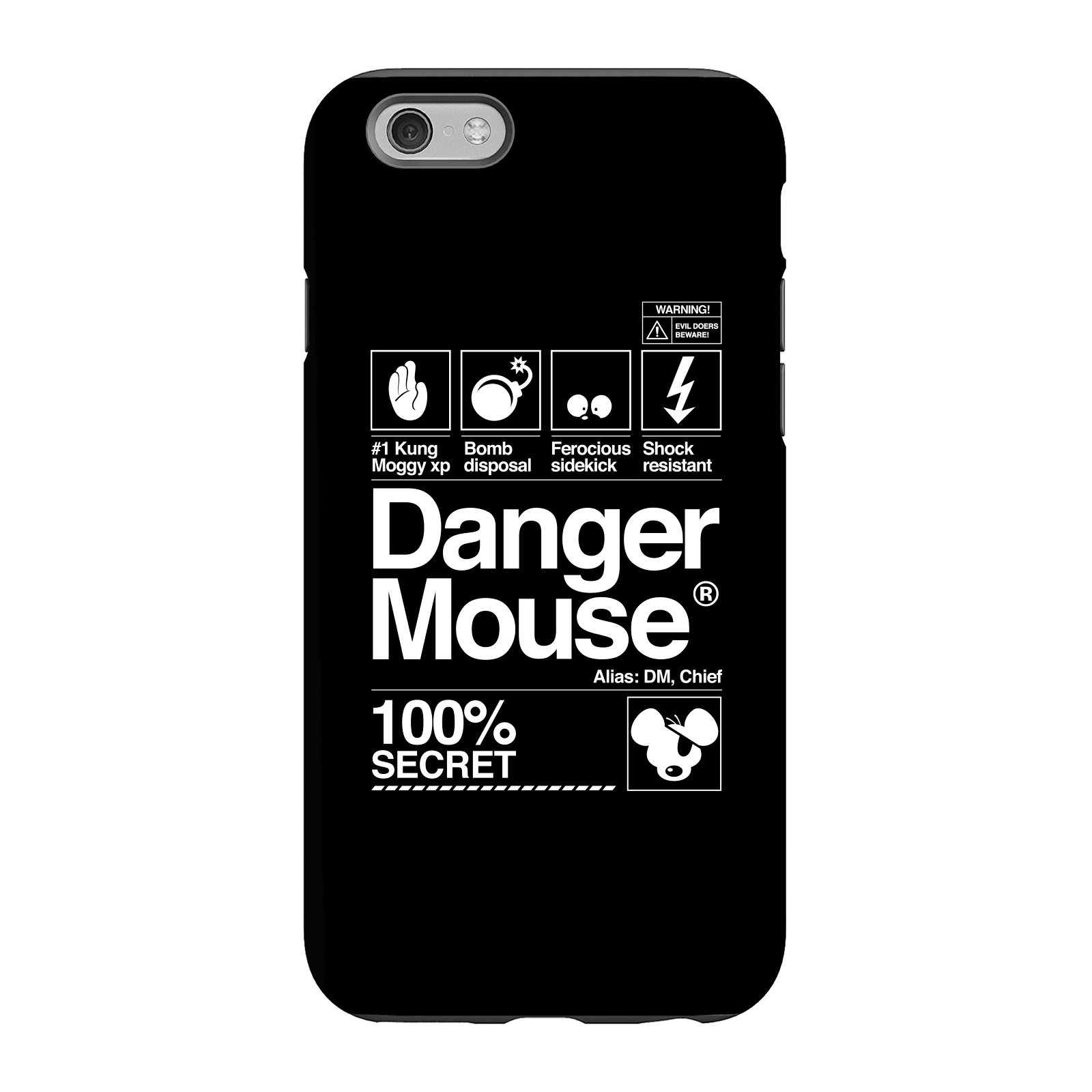 Danger Mouse 100% Secret Phone Case for iPhone and Android - iPhone 6S - Tough Case - Matte