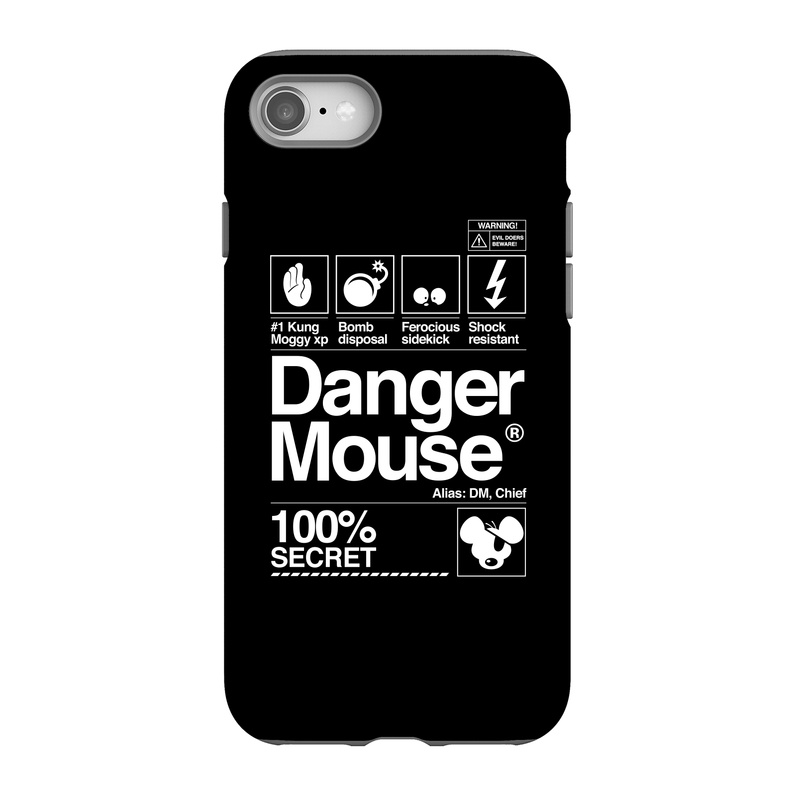 Danger Mouse 100% Secret Phone Case for iPhone and Android - iPhone 8 - Tough Case - Matte