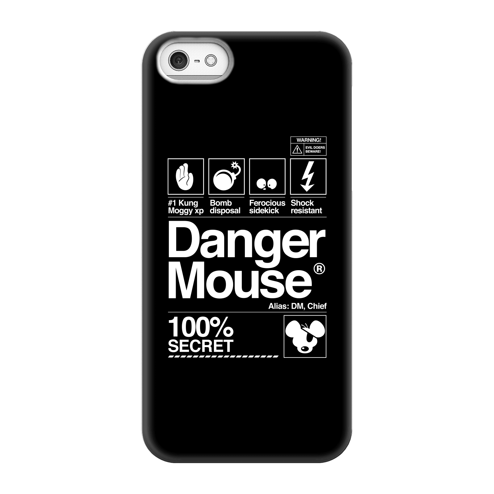 Danger Mouse 100% Secret Phone Case for iPhone and Android - iPhone 5/5s - Snap Case - Gloss