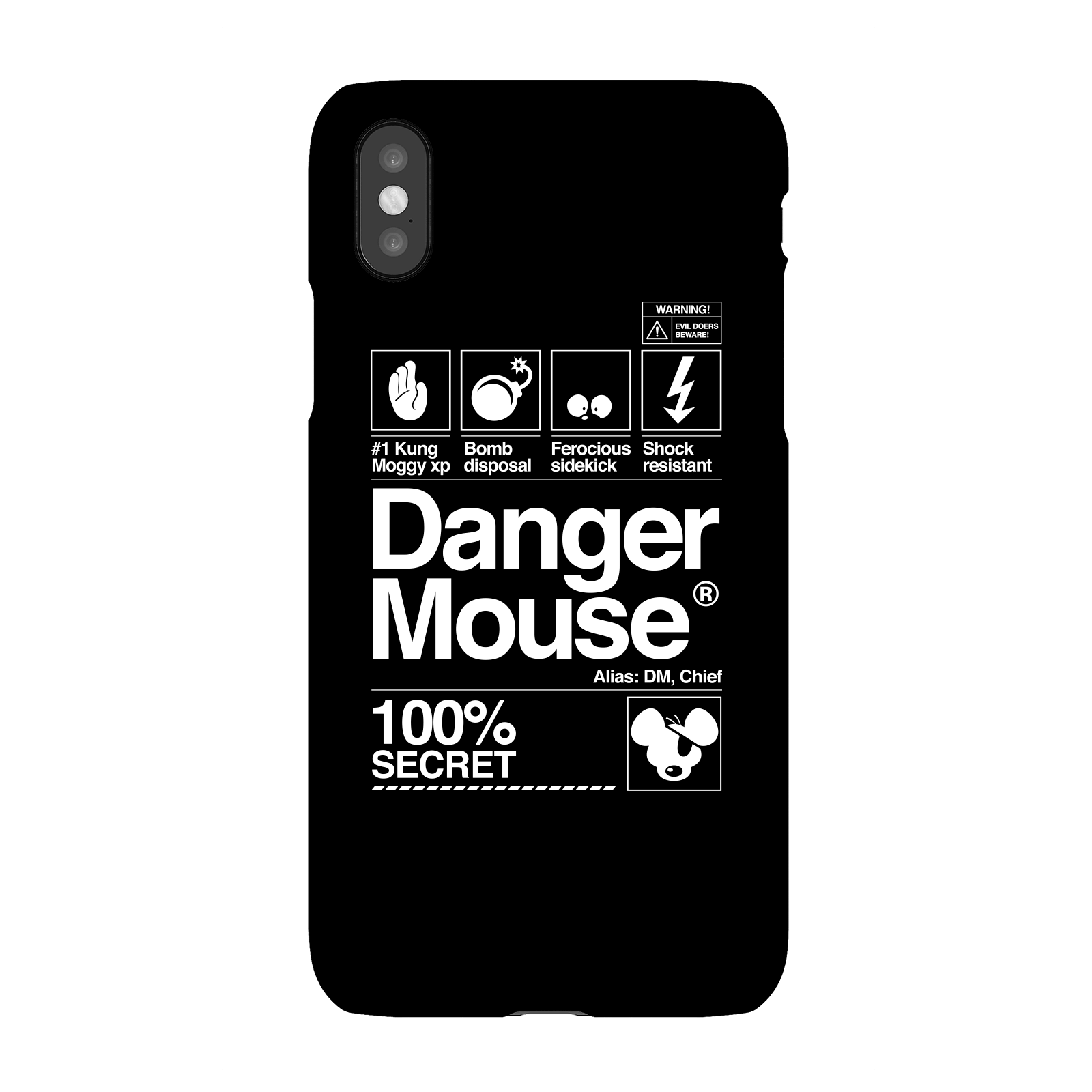 Danger Mouse 100% Secret Phone Case for iPhone and Android - iPhone X - Snap Case - Gloss