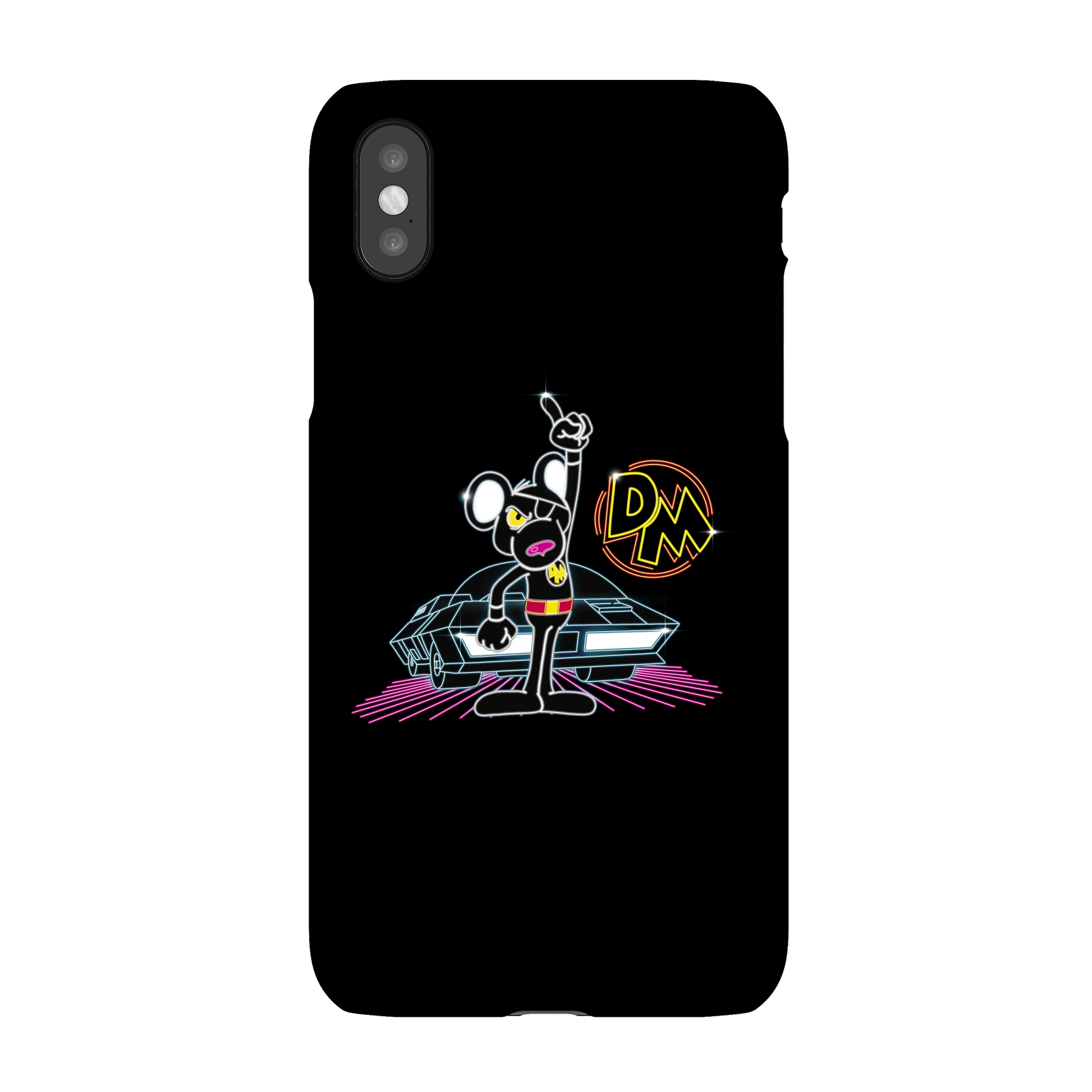 Danger Mouse 80's Neon Phone Case for iPhone and Android - iPhone XS - Snap Case - Matte