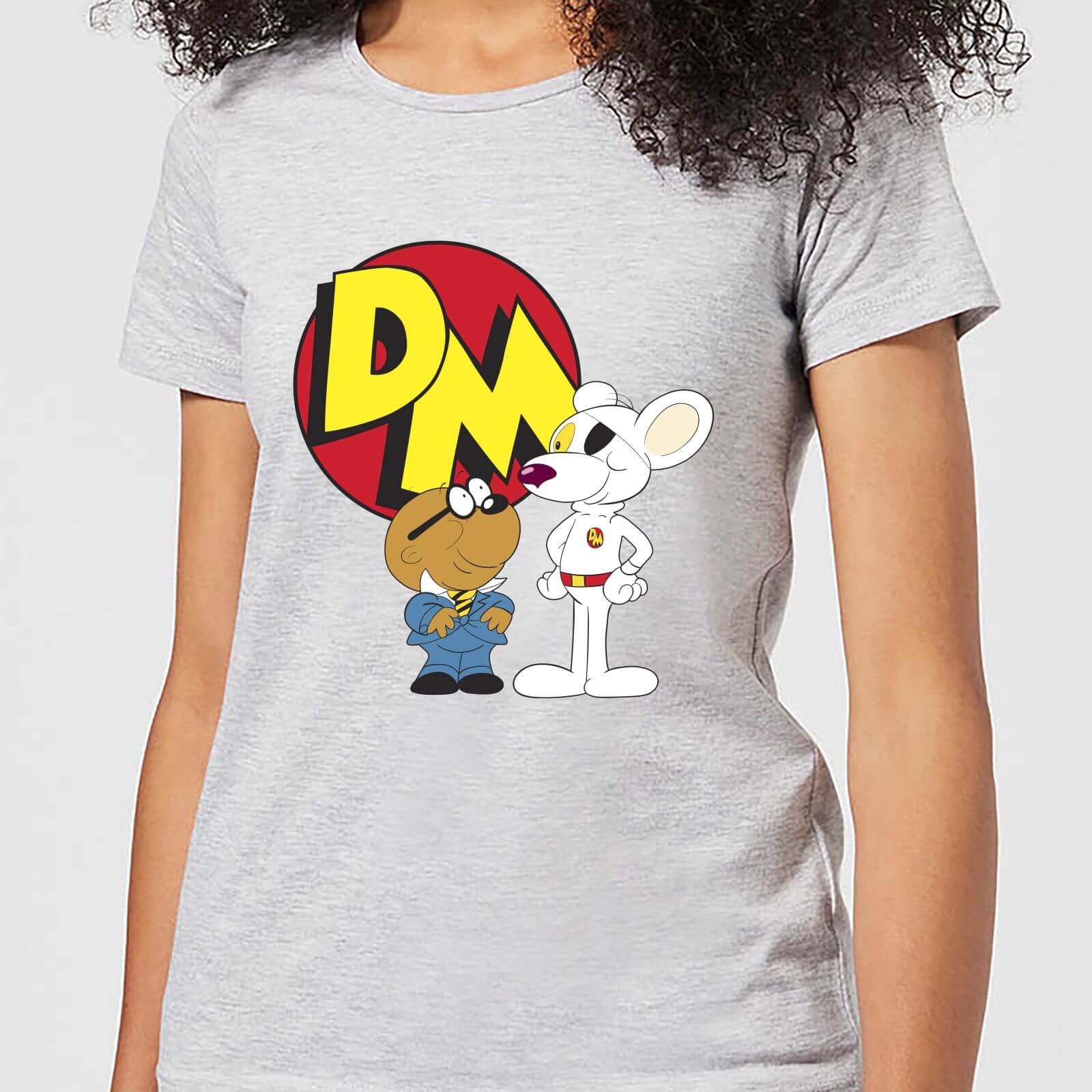Danger Mouse DM And Penfold Damen T-Shirt - Grau - L - Grau