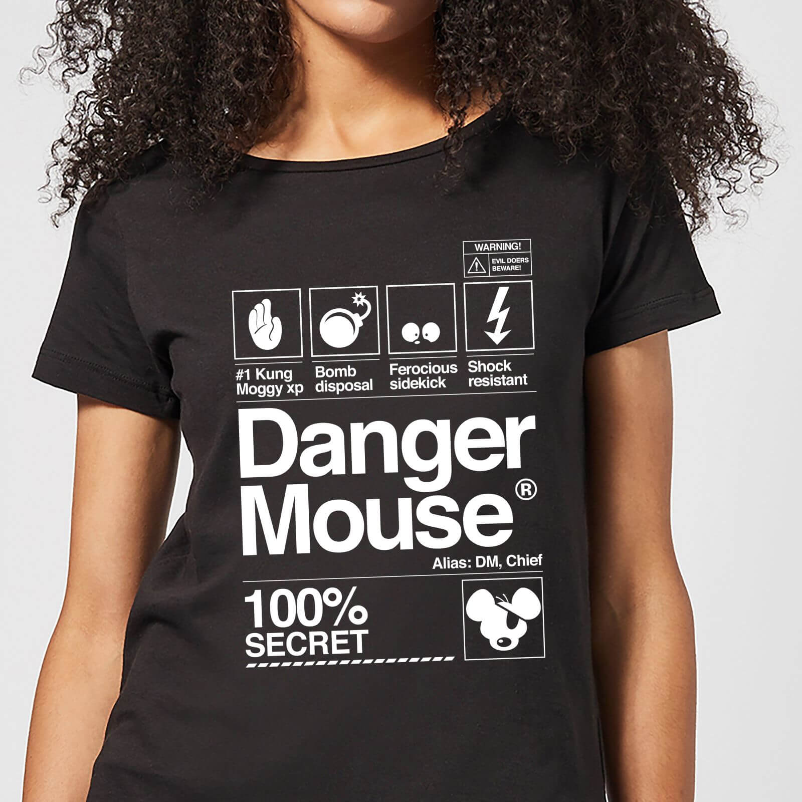 Danger Mouse 100% Secret Damen T-Shirt - Schwarz - XL - Schwarz