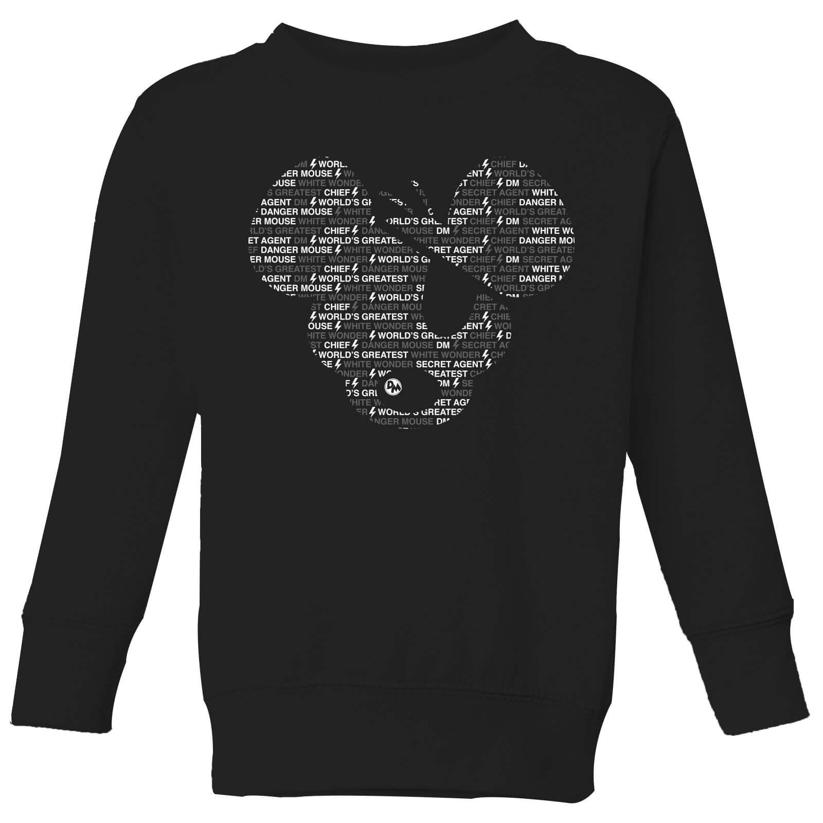 Danger Mouse Word Face Kids' Sweatshirt - Black - 11-12 ans - Noir