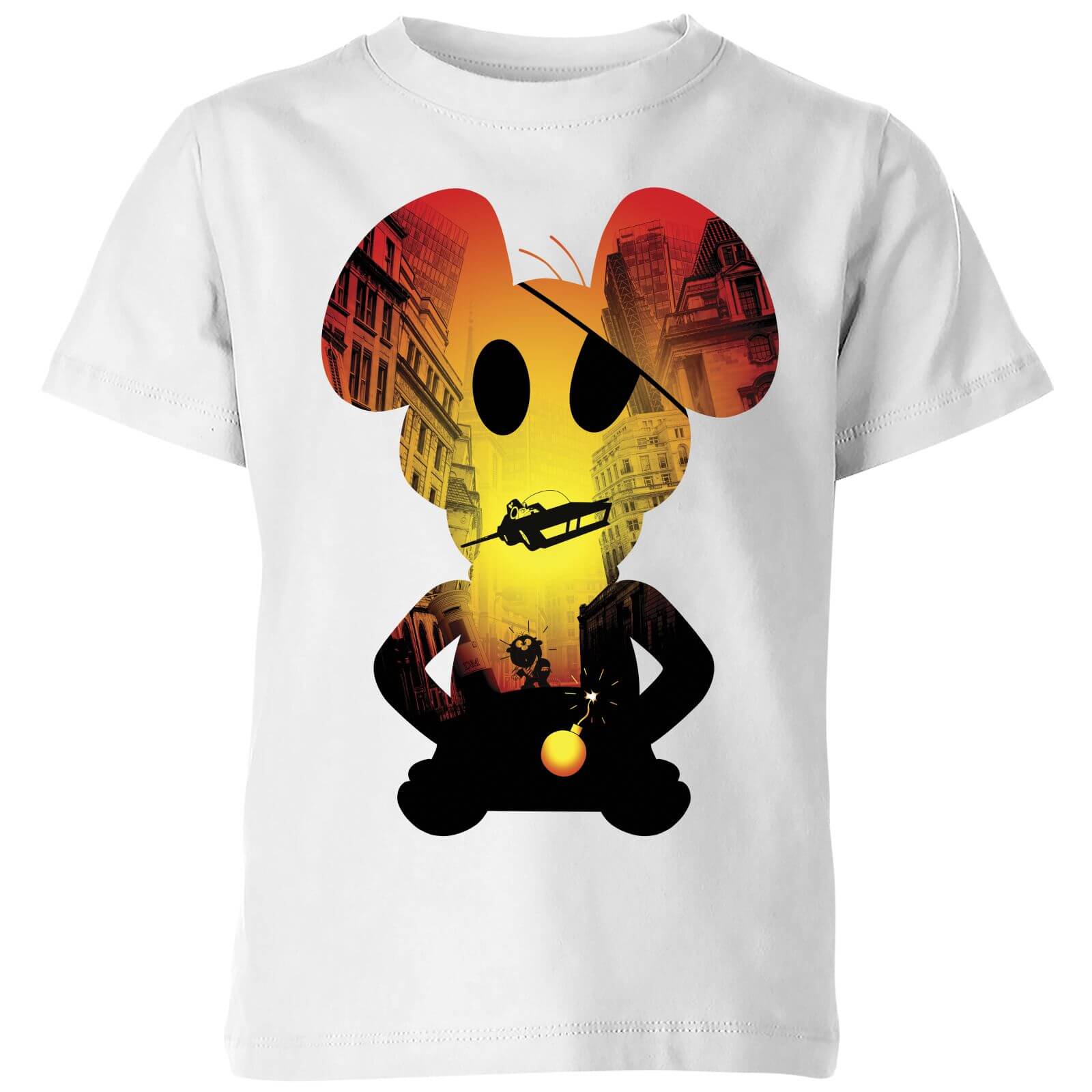 Danger Mouse Skyscraper Car Kids' T-Shirt - White - 9-10 ans - Blanc