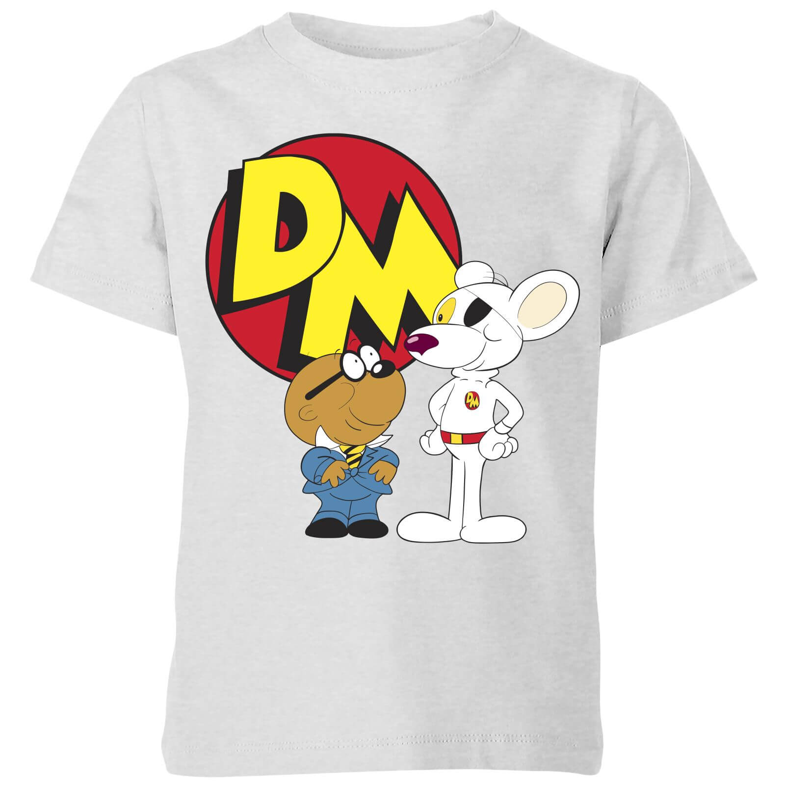 Danger Mouse DM And Penfold Kids' T-Shirt - Grey - 5-6 ans - Gris