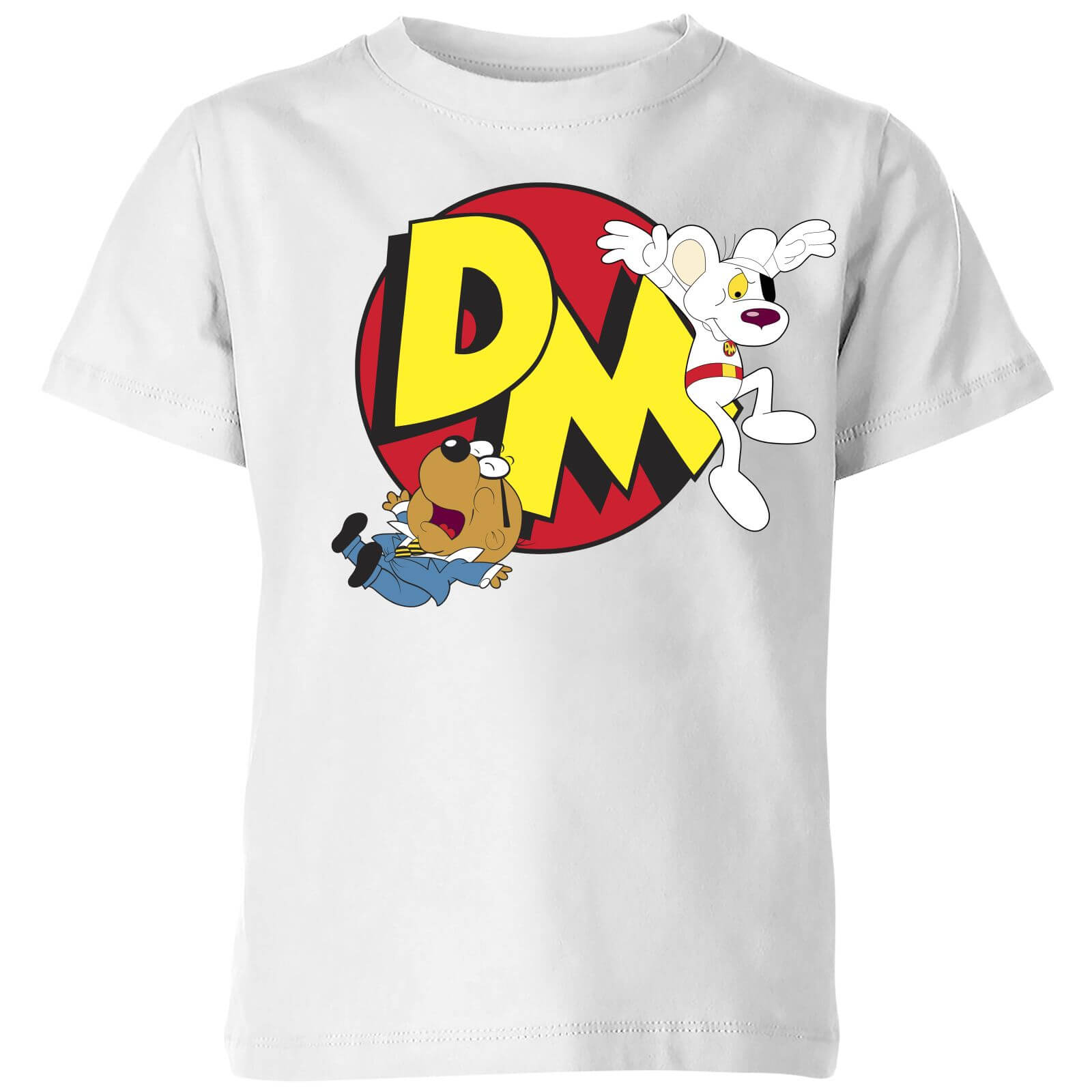 Danger Mouse Run! Kids' T-Shirt - White - 5-6 ans - Blanc