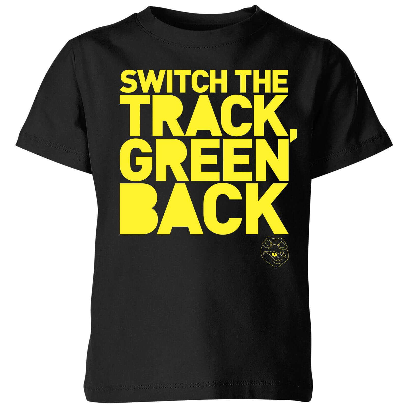 Danger Mouse Switch The Track Green Back Kids' T-Shirt - Black - 9-10 ans - Noir