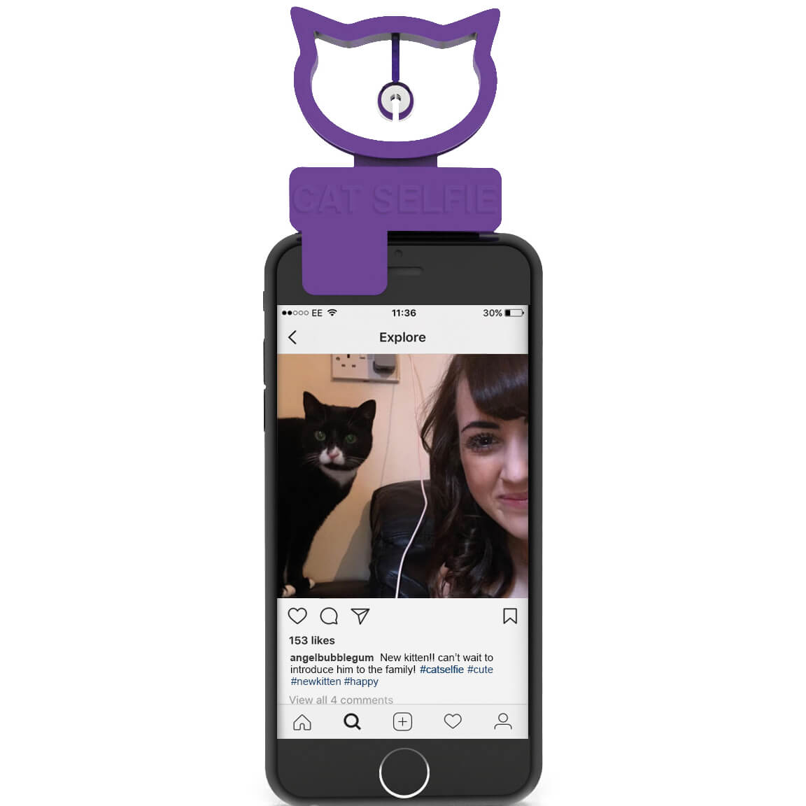 Cat Selfie Phone Attachment
