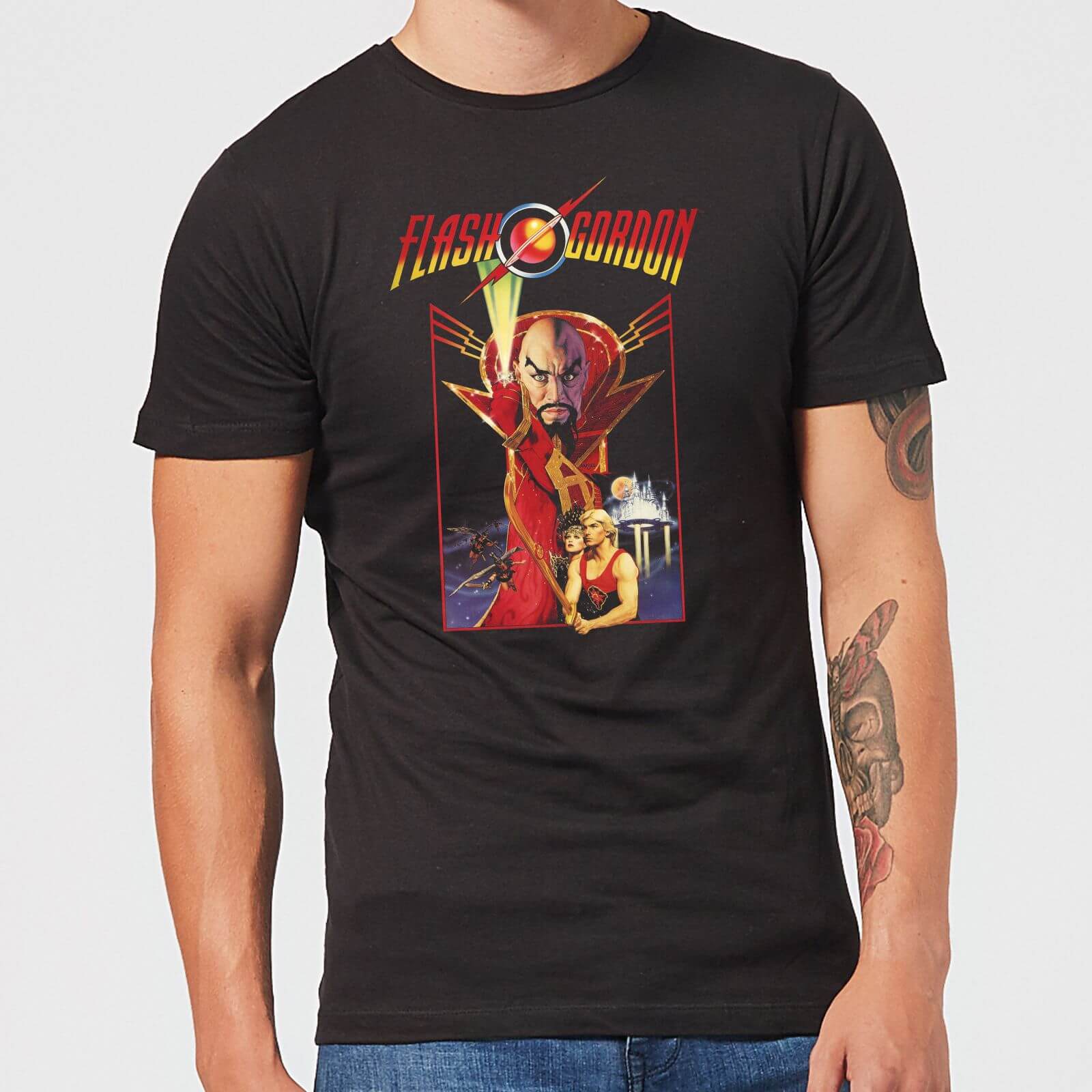 Flash Gordon Retro Movie Men's T-Shirt - Black - XS